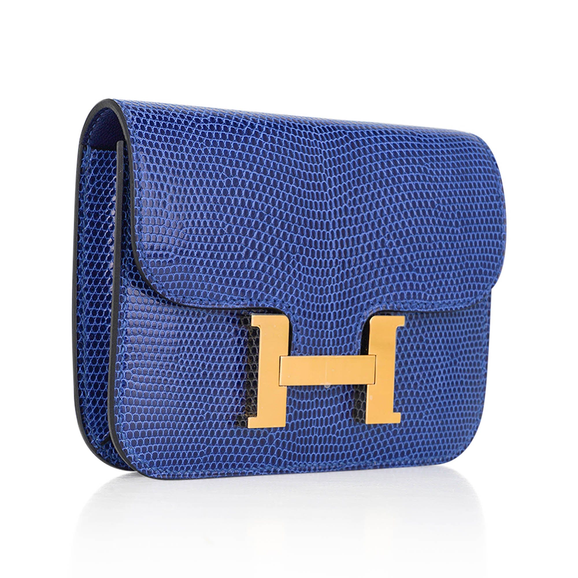 Hermes Constance Slim Wallet Waist Belt Bag Gold Palladium