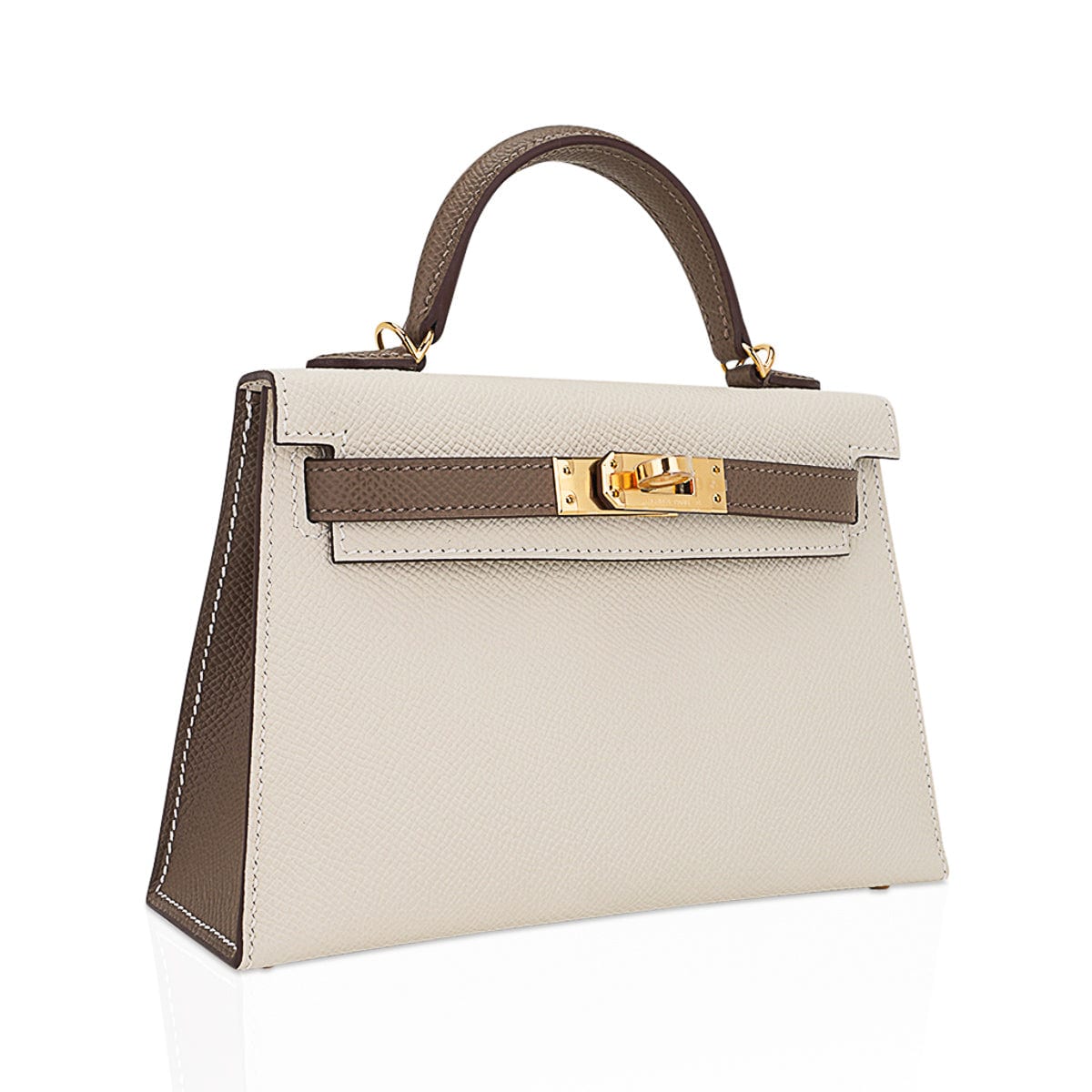 Hermes Special Order HSS Mini Kelly 20 Sellier Bag Craie & Etoupe Bag –  Mightychic