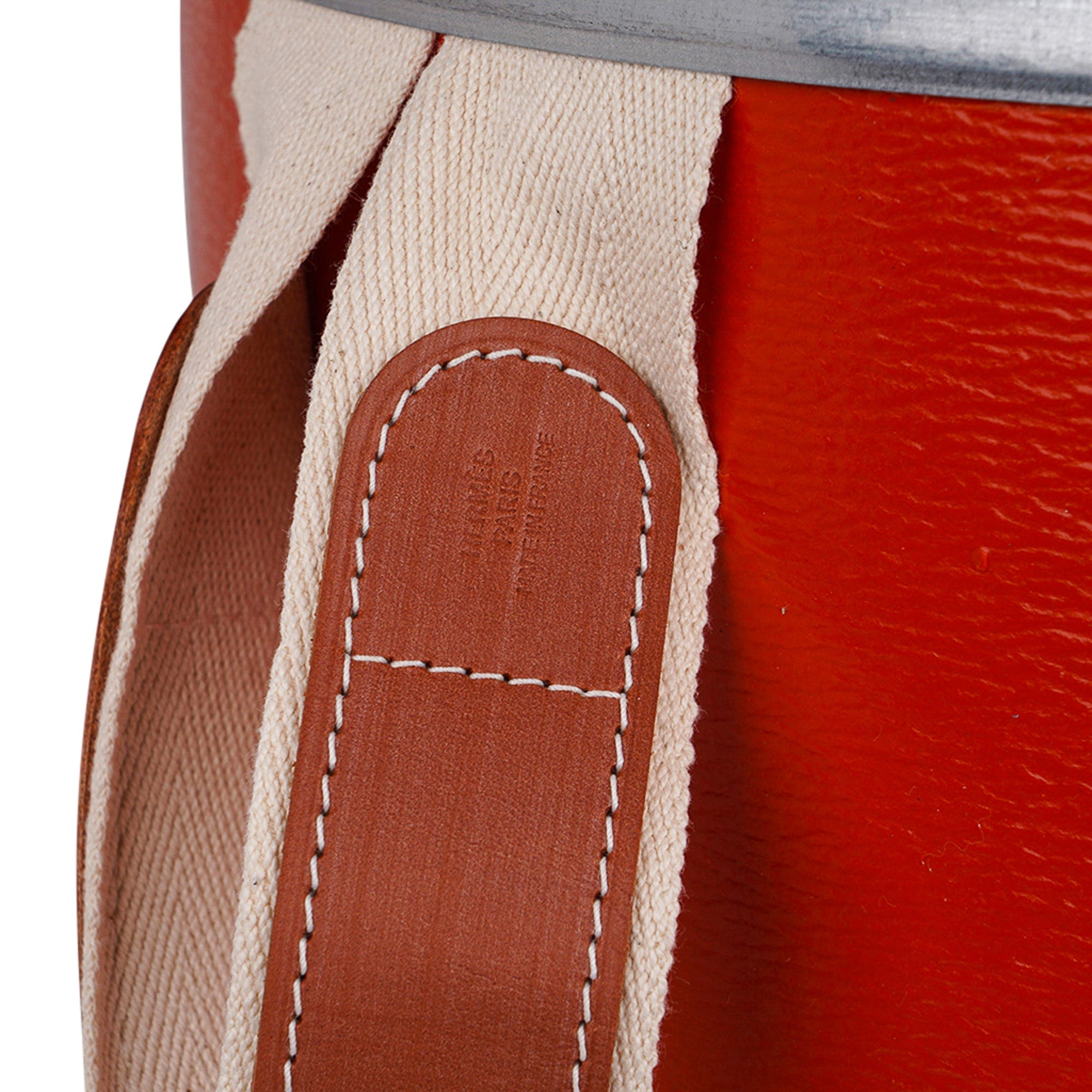 Hermes Saddle Box Orange Recycled Kraft Paper / Leather / Aluminum New –  Mightychic