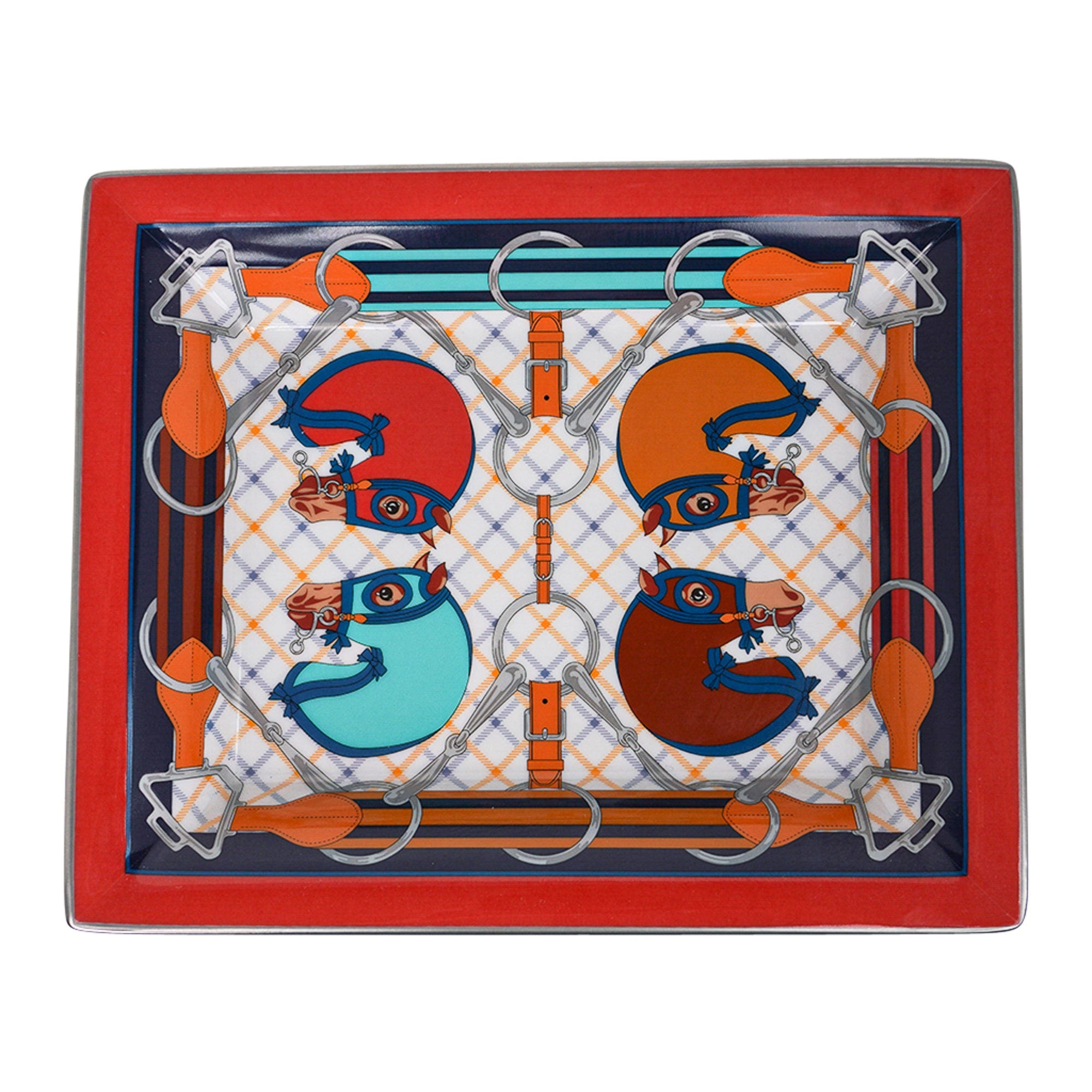 Hermès Enamel & Leather Change Tray