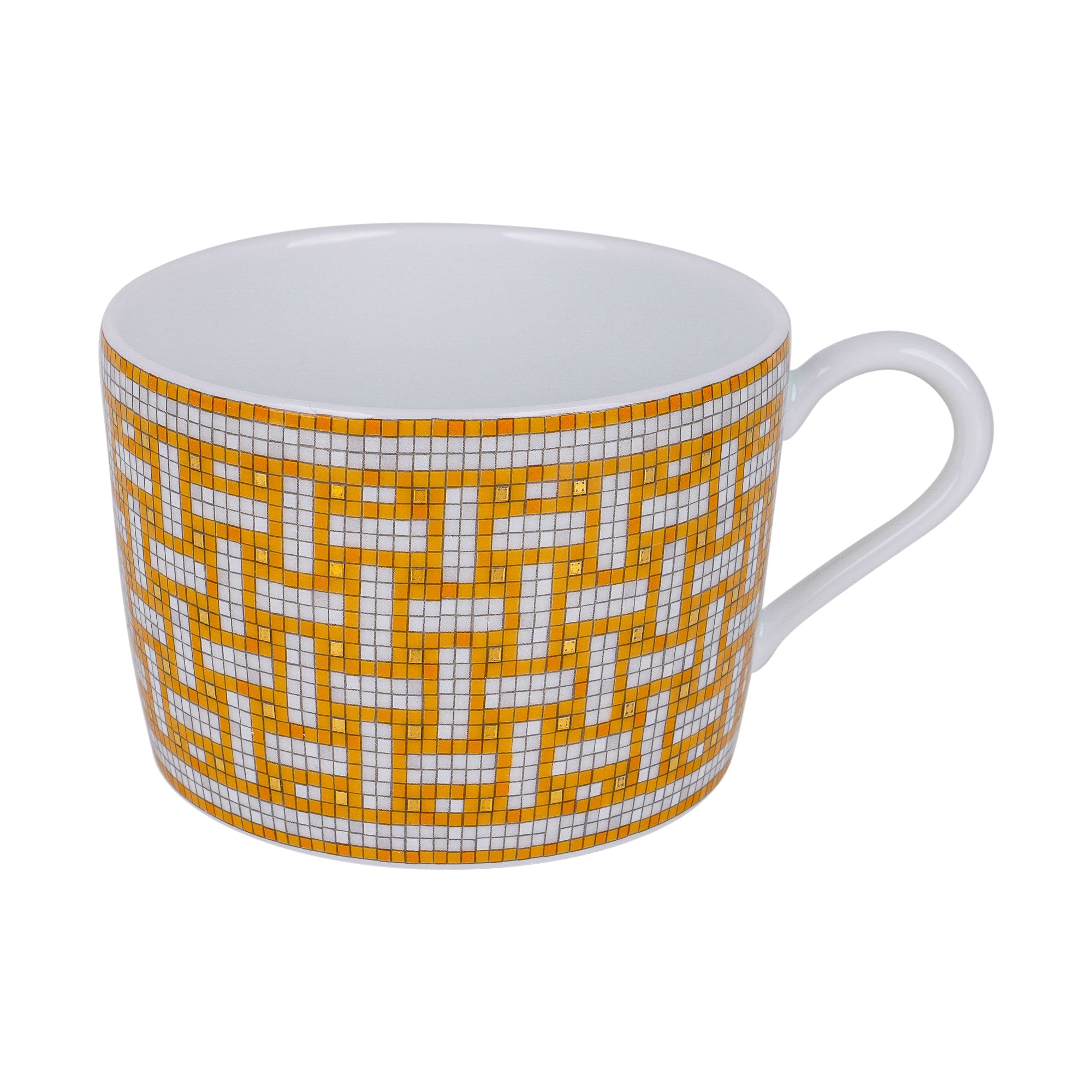 Hermès Mosaique AU 24 Gold Tea Cup and Saucer Set Hermes