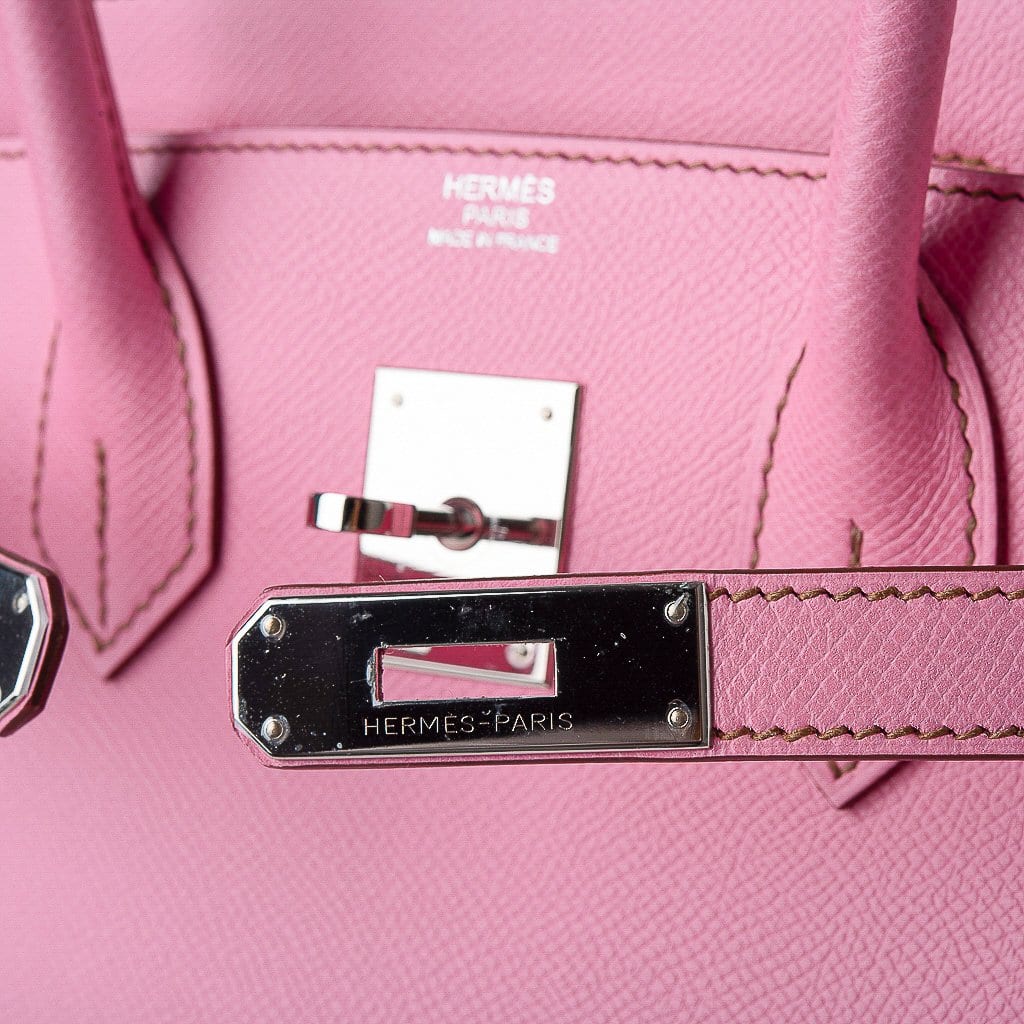 Pre-owned Light Pink Leather Palladium Hardware Birkin 30 Bag