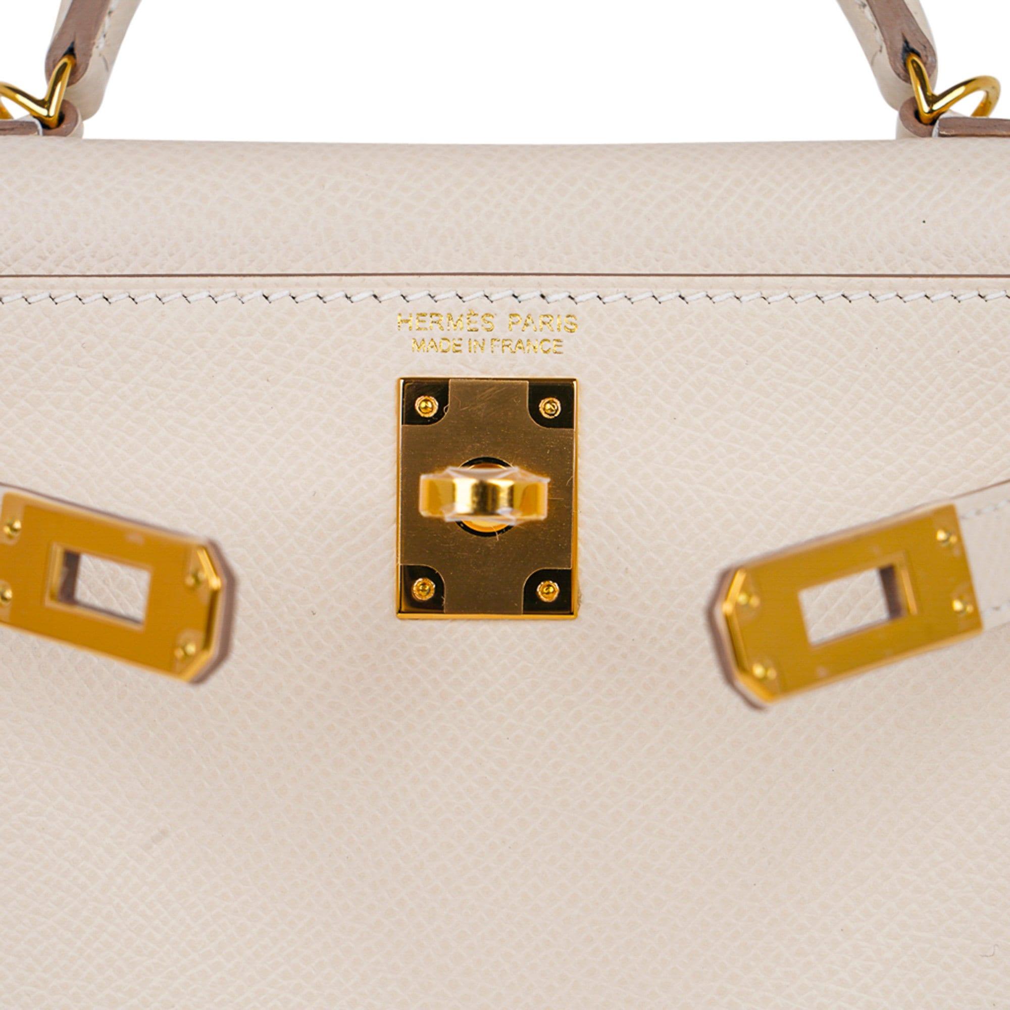 Hermès Kelly Mini Epsom Craie / Gold | SACLÀB