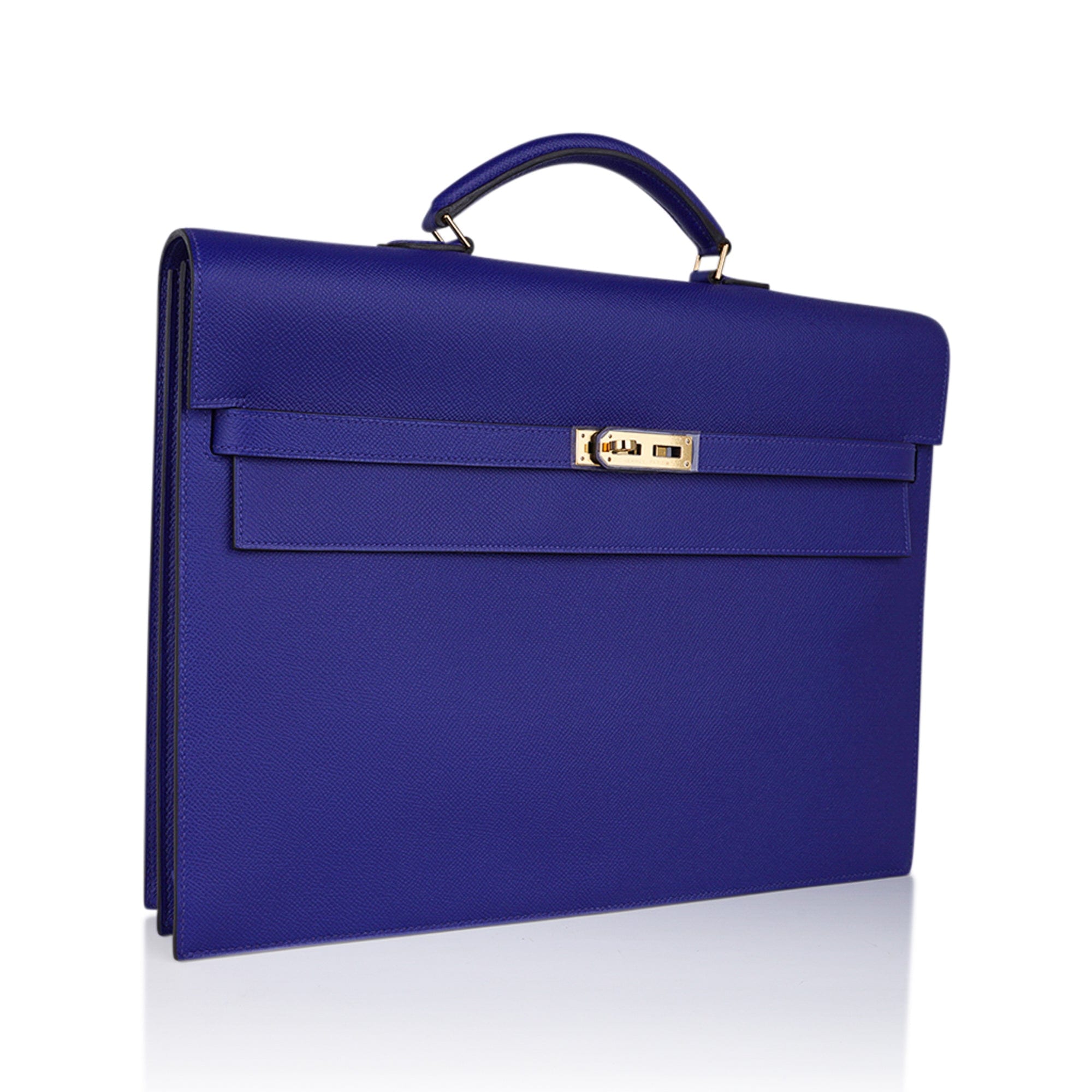 Hermès Kelly Depeche 38 Briefcase - Blue Briefcases, Bags - HER44517