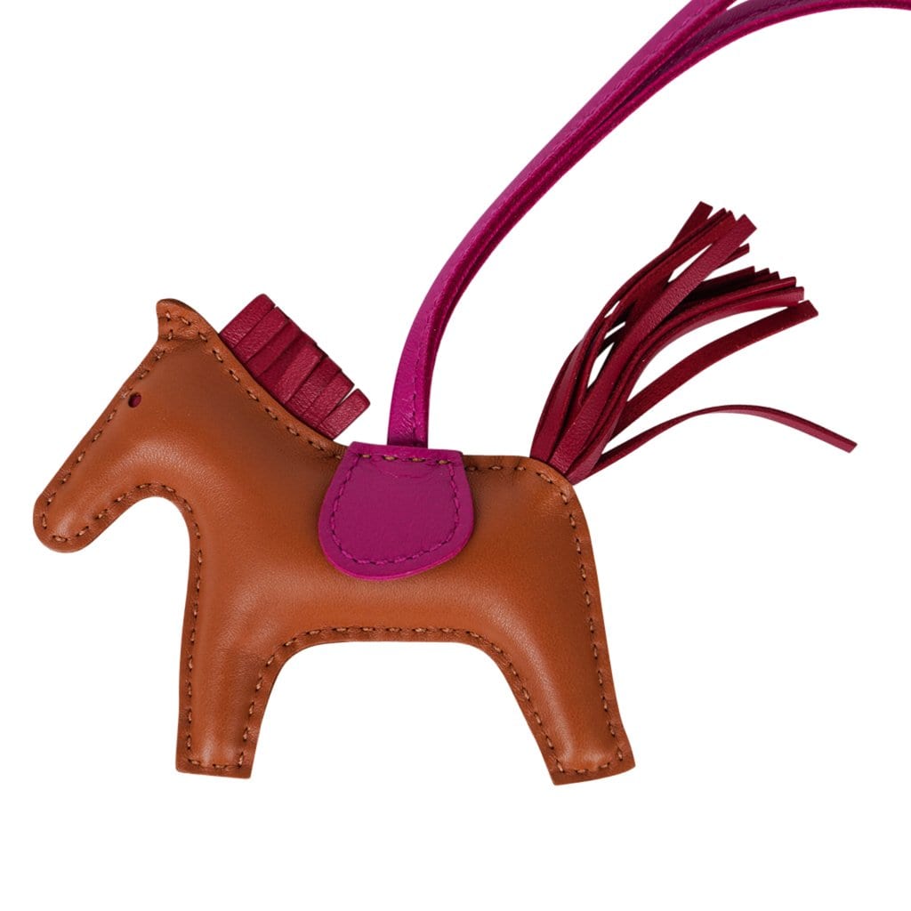 Hermes Rodeo charm PM Rose purple/ Carnelian Agneau