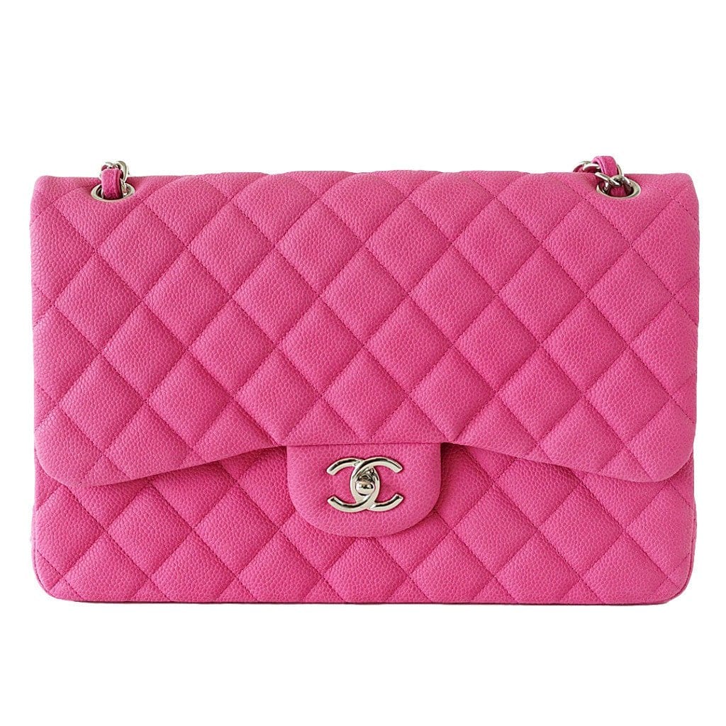 Chanel Quilted Classic Zip Long Wallet Pink Caviar Gold Hardware
