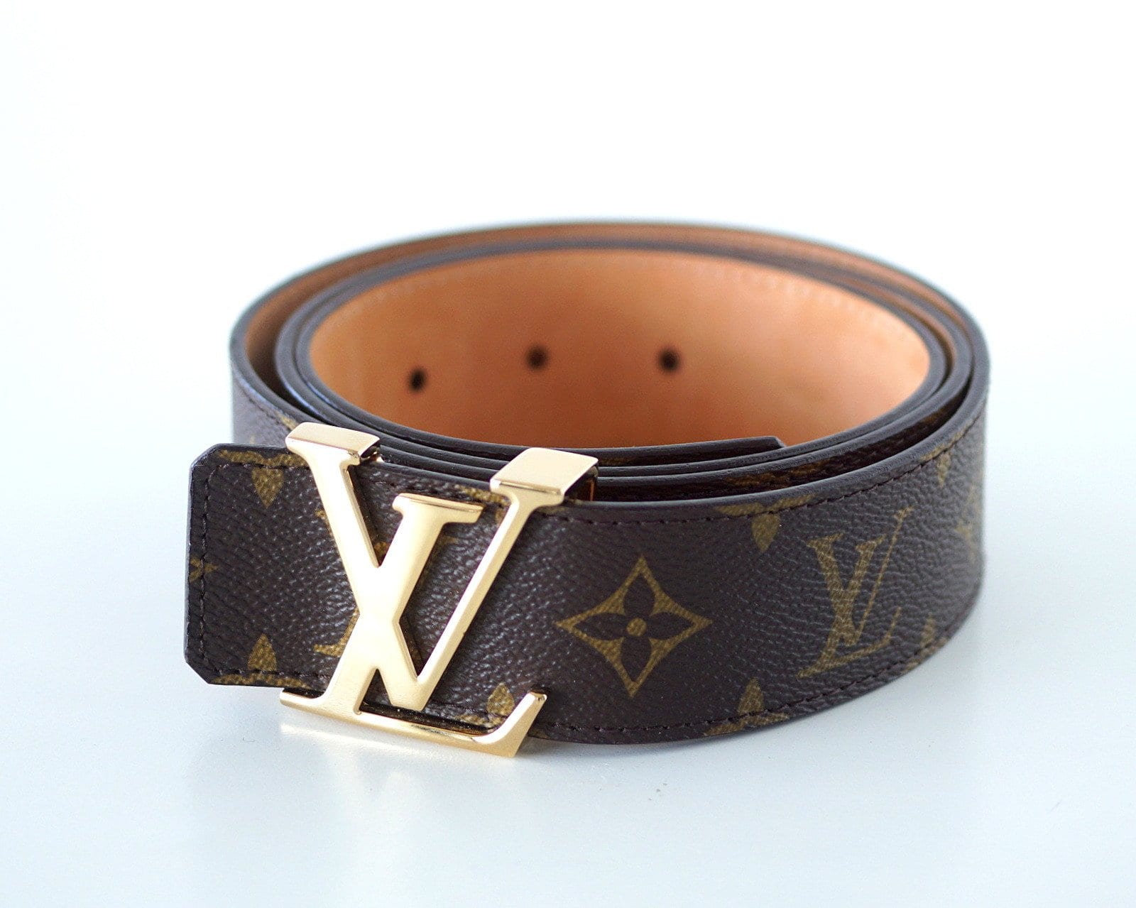 Louis Vuitton Belt San Tulle Monogram 100cm / 40 Gold LV Buckle w/ Box –  Mightychic