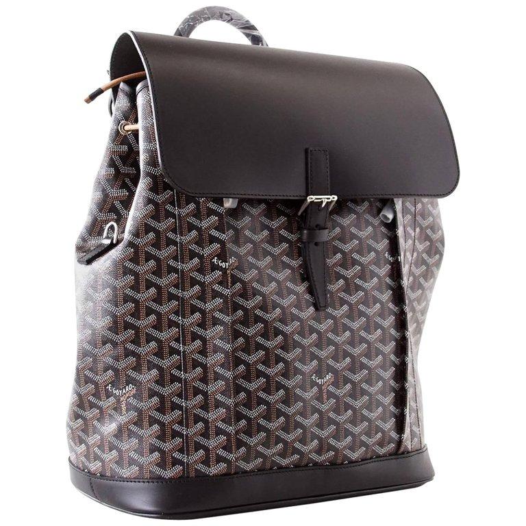 Goyard Alpin Backpack Bag Men's Black Chevron and Calfskin – Mightychic