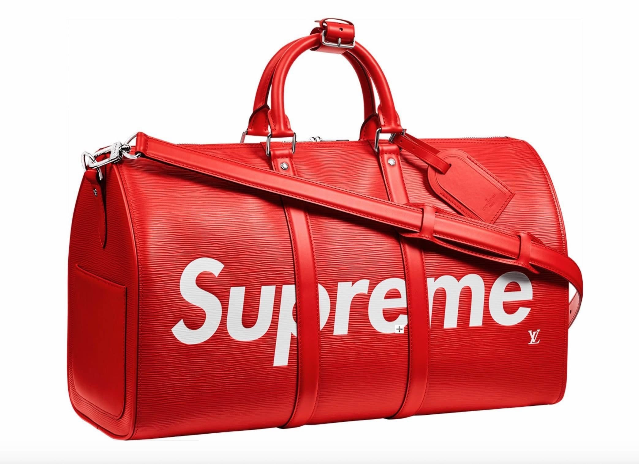 Louis Vuitton x Supreme Brand New LV x Supreme Red EPI Leather Danube PM Bag 128LV54
