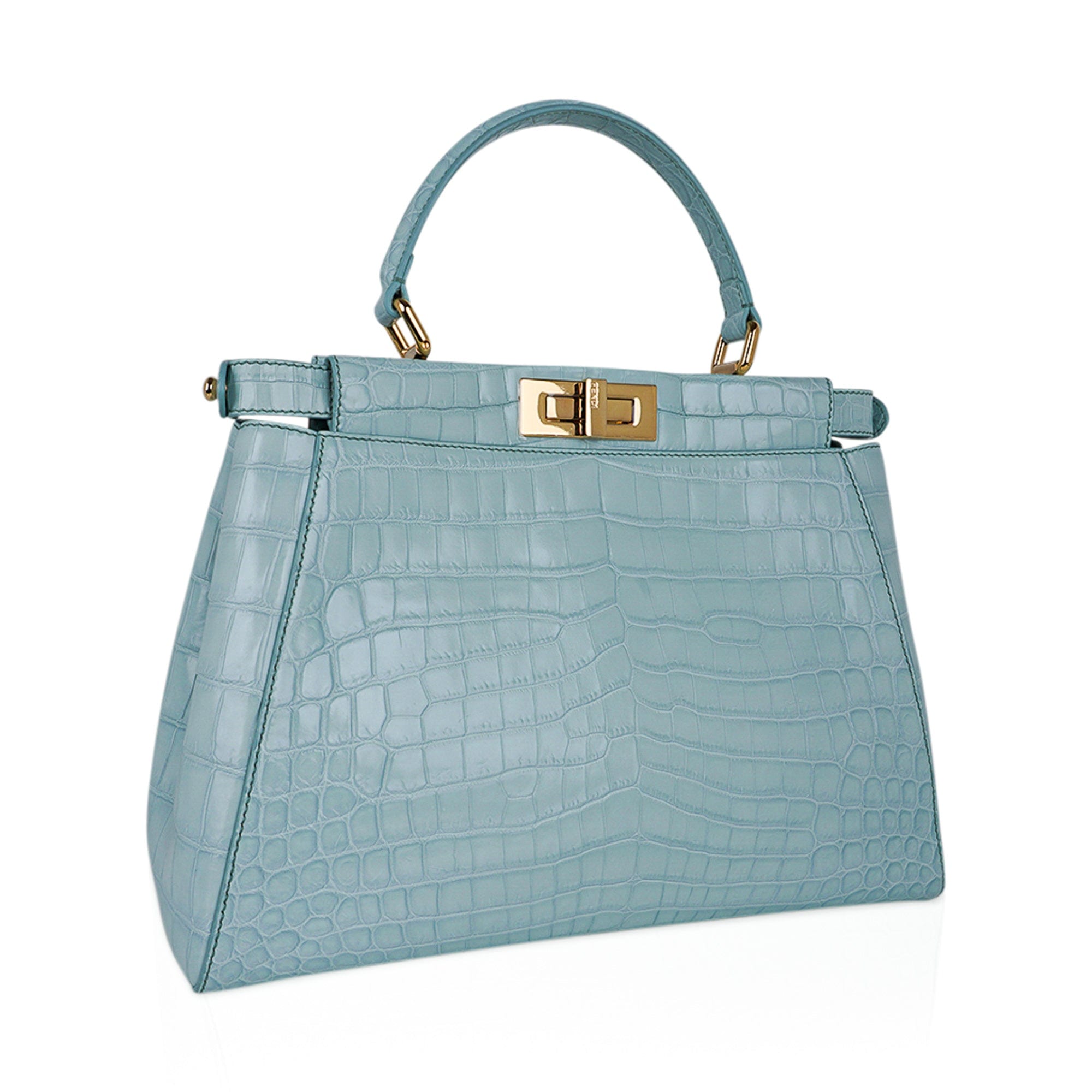 Fendi Medium Fendi First Bag Shiny Green