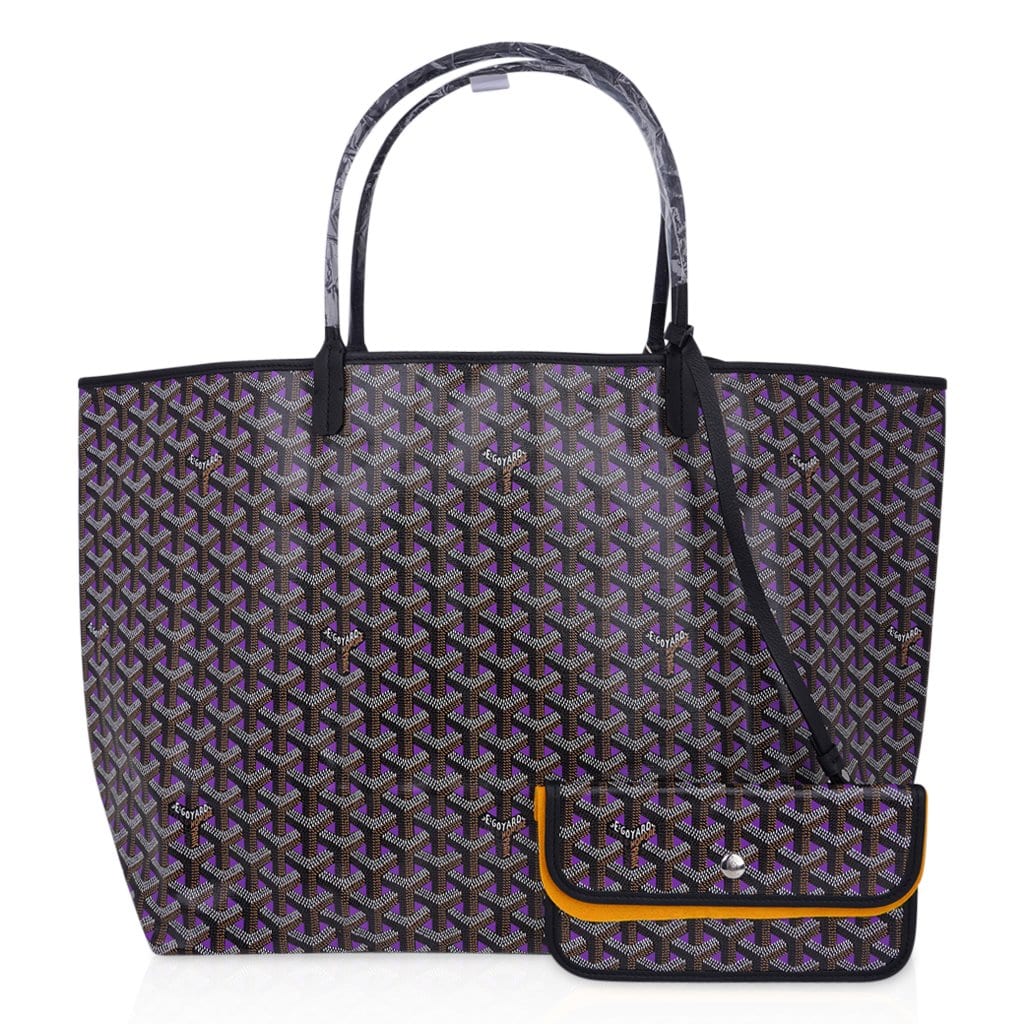 Brand New Reversible Goyard St. Louis Claire Voie GM Yellow With Pouch.  Sold Out