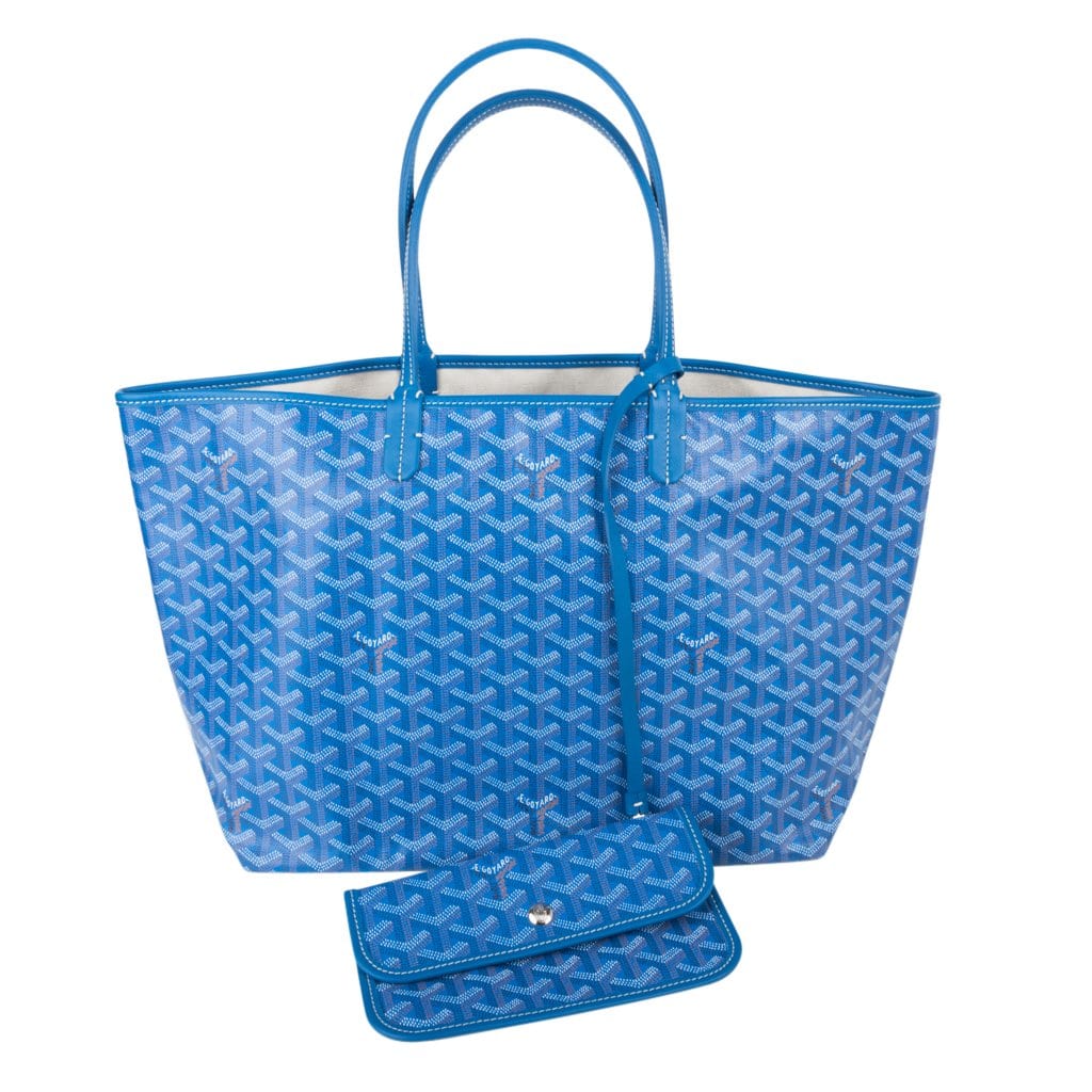 goyard tote bag blue