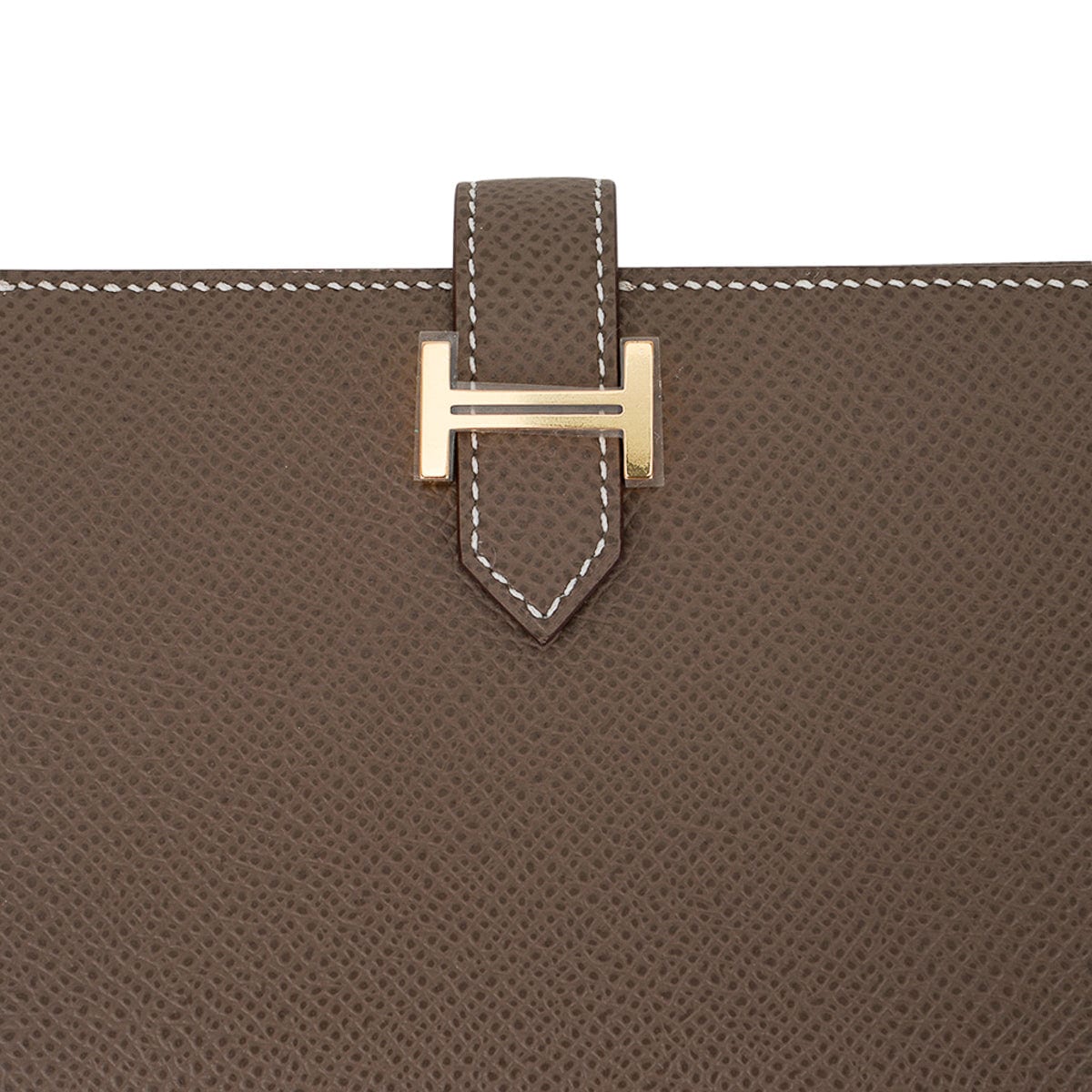 Hermes Bearn Wallet Epsom Leather Gold Hardware In Black
