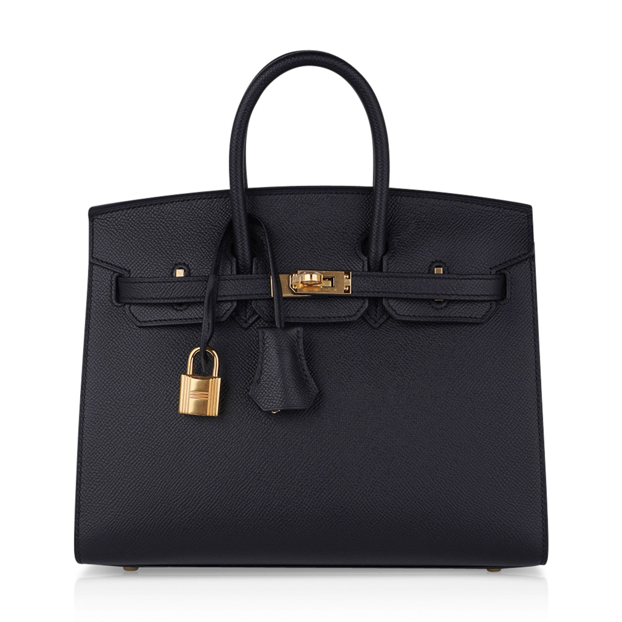 Hermes Personal Birkin Sellier bag 25 Craie/ Black Epsom leather