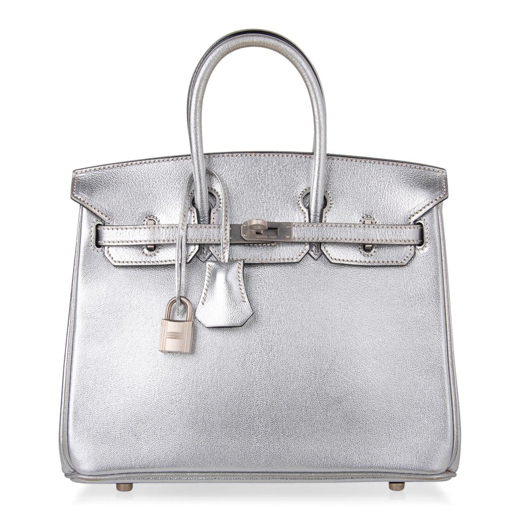 Hermes Birkin Handbag Blanc Swift with Palladium Hardware 25 at 1stDibs