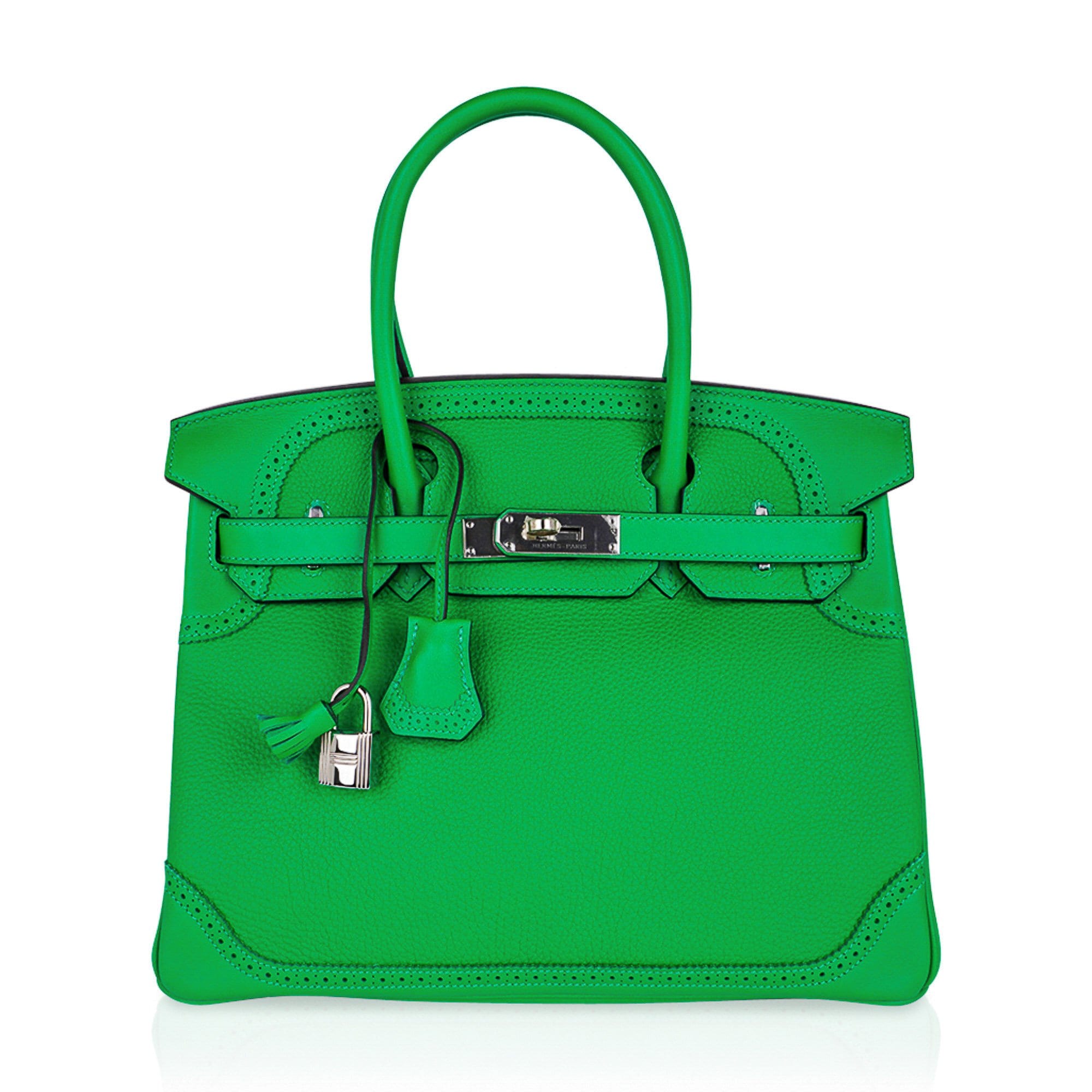 Hermes Limited Edition Birkin Ghillies 30 in Bamboo Auction