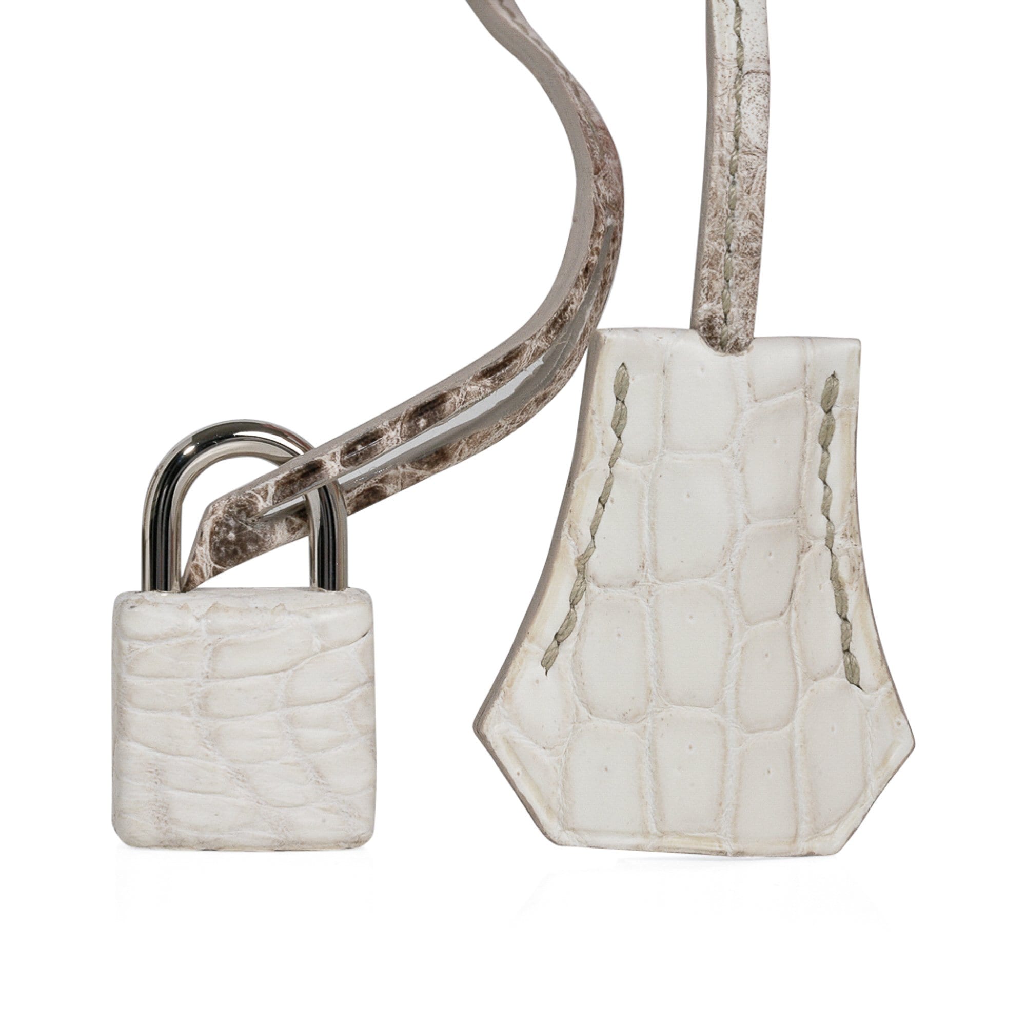 Hermès Birkin 25 Blanc Himalaya Crocodile Bag PHW