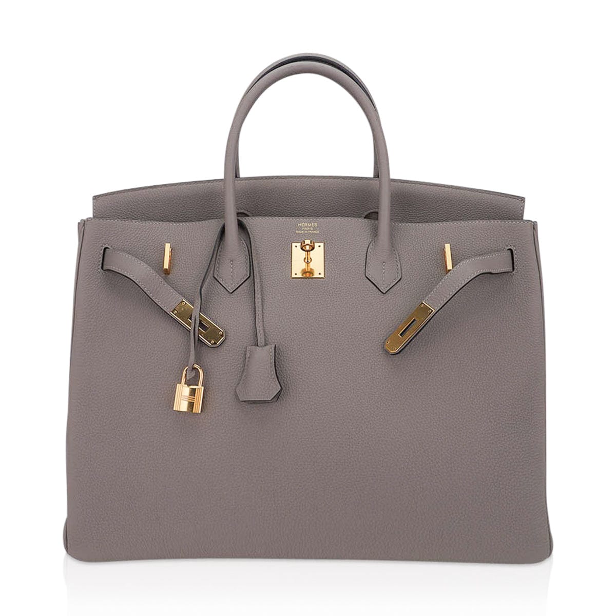 Hermes Limited Edition Birkin 25 Bag in Grizzly Gris Caillou Etoupe Swift  Leather
