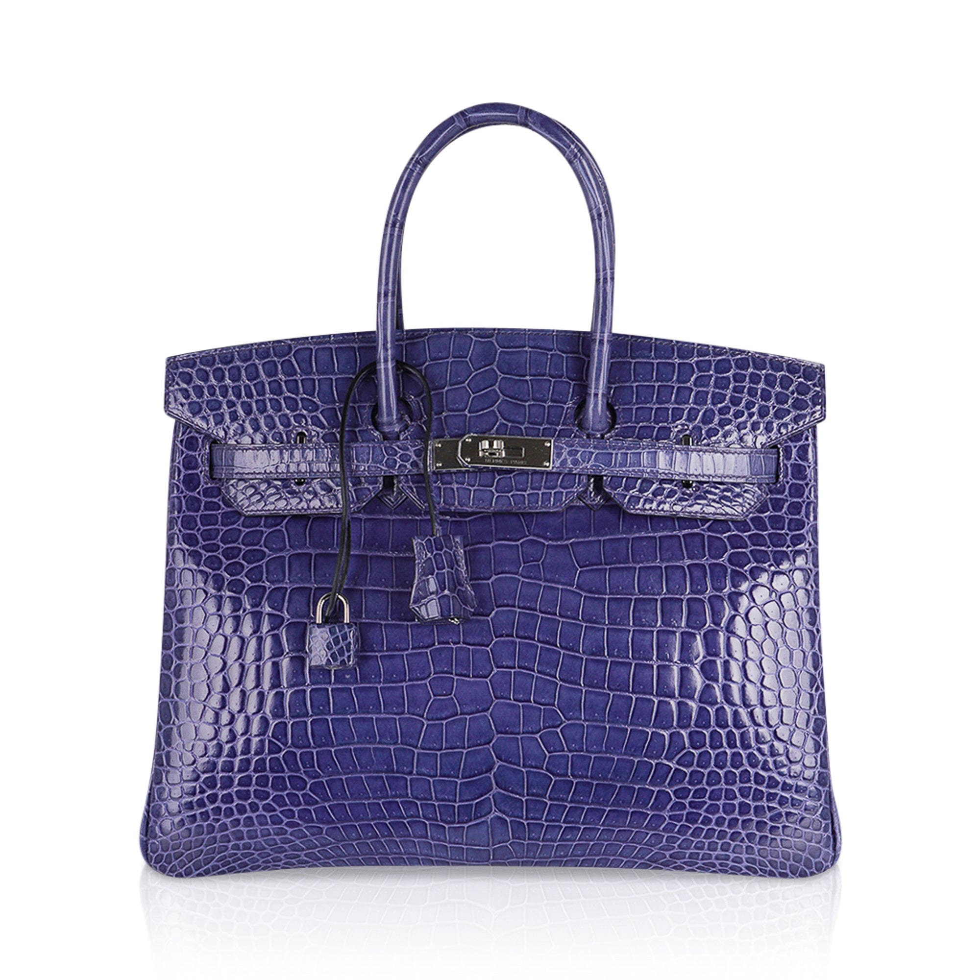 Hermes Birkin 30cm 35cm Bag In Blue Electric Crocodile Leather