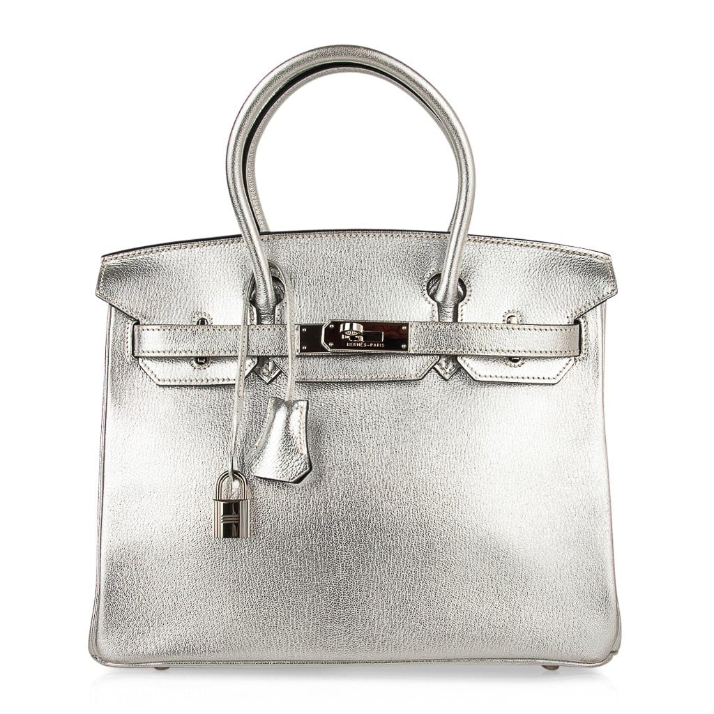Hermes Birkin Sellier bag 30 Etoupe grey Epsom leather Silver hardware