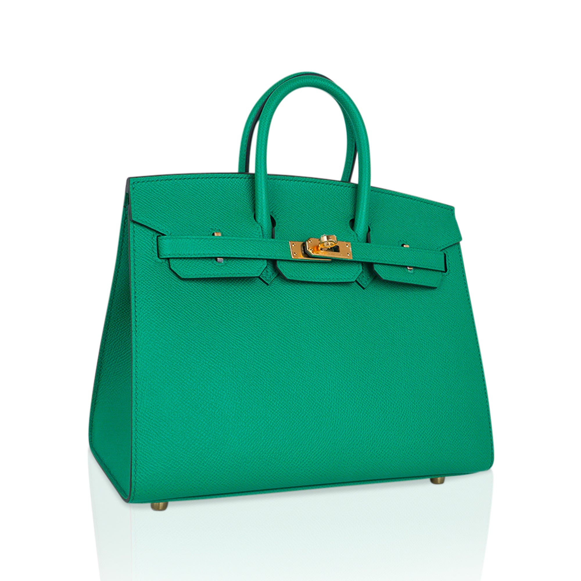 Hermes Birkin 30 Vert Jade Green Epsom Leather Handbag Gold