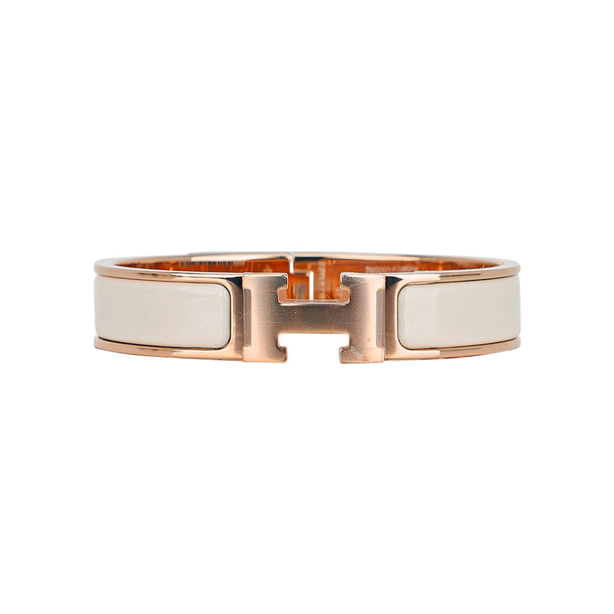 Hermes Narrow Clic H Bracelet (Rose Dragee/Yellow Gold Plated) - PM -  ShopStyle