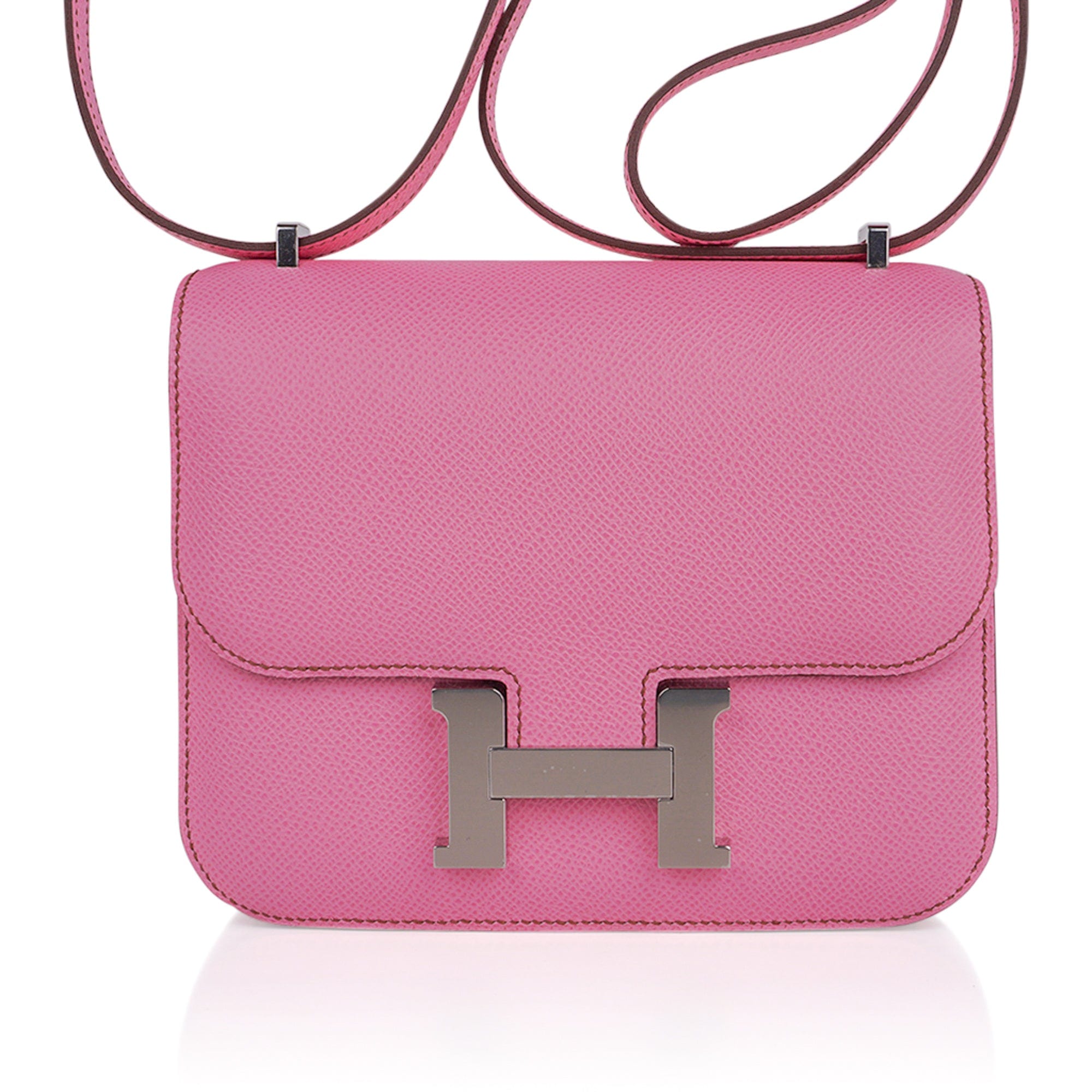 Hermes Mini Constance 5P Bubblegum Pink Epsom SHW Stamp Y