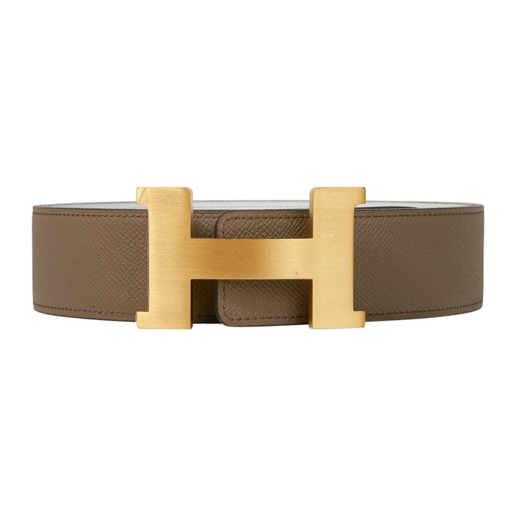 Hermes Belt Constance 42mm Gold / Craie Brushed Gold Buckle New – Mightychic