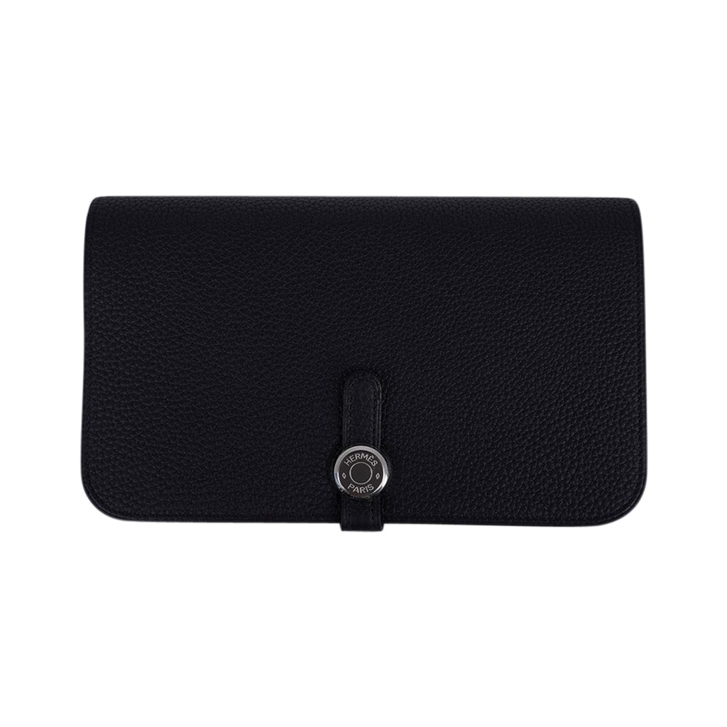 Best Quality Hermes Dogon Combine Wallet In Black Leather QY00277