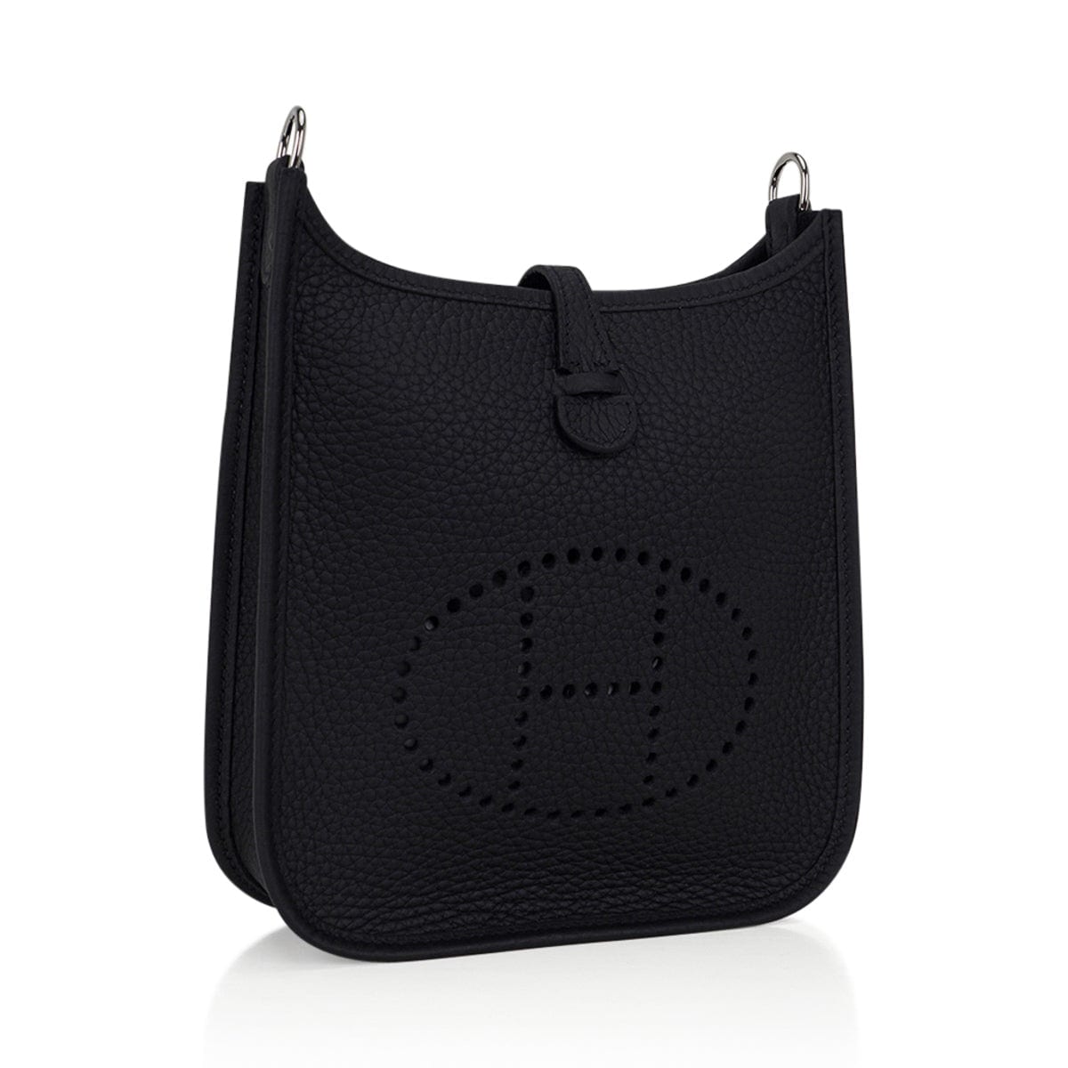 Hermes Mini Evelyne TPM Bag Black Clemence Leather with Palladium Hard –  Mightychic