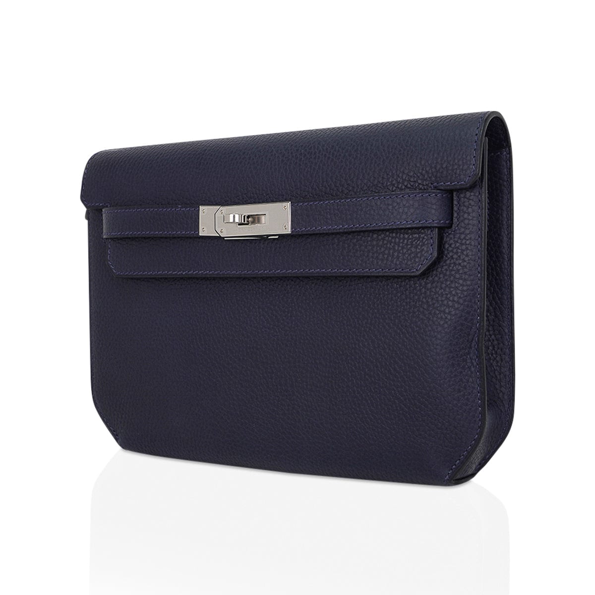 Hermes Kelly Depeches 25 Pouch Blue Indigo Galop D'Hermes Vache Pallad –  Mightychic