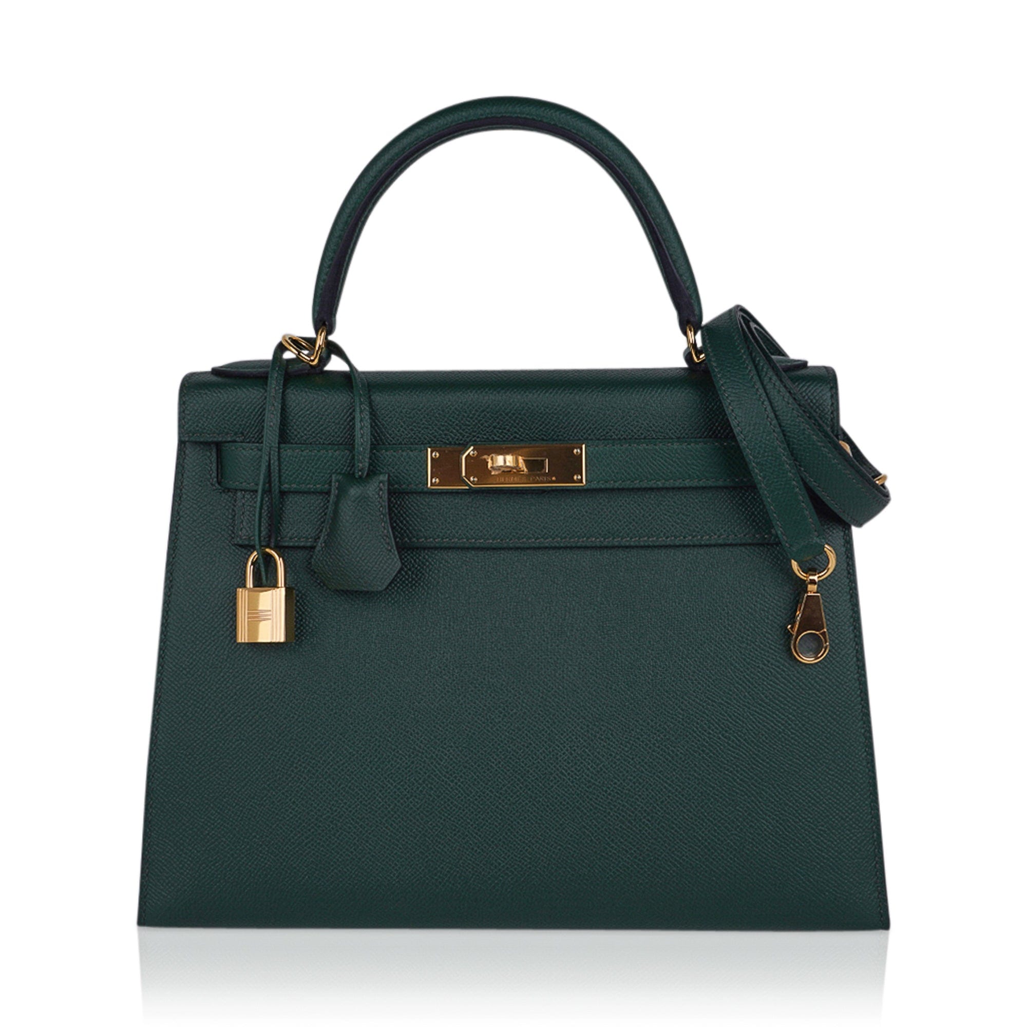 Hermès Kelly 25 In Vert De Gris Epsom Leather With Gold Hardware