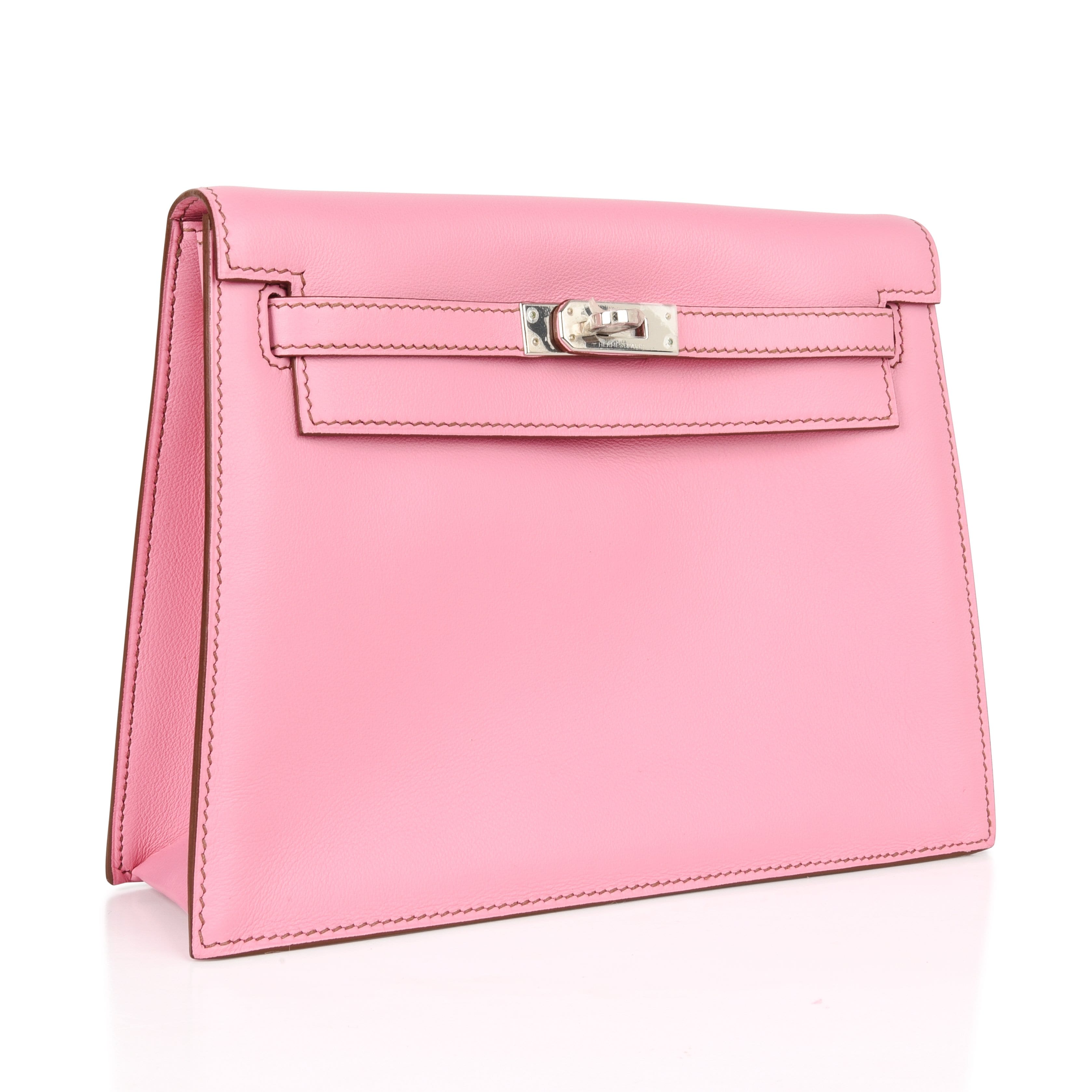 Hermes Kelly Danse Pink Dragee Swift Leather Palladium hardware JaneFinds  at 1stDibs