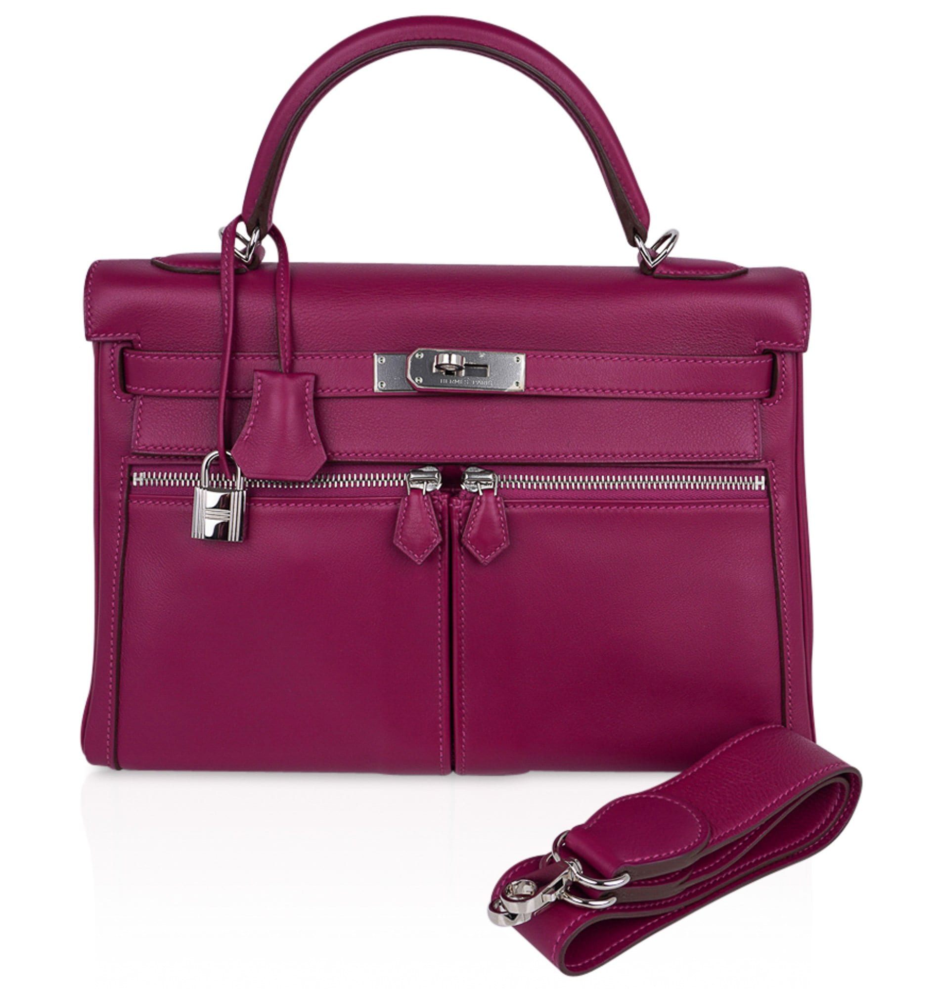 Hermes Limited Edition Kelly 32 Lakis Bag Rose Sakura Swift Leather wi –  Mightychic