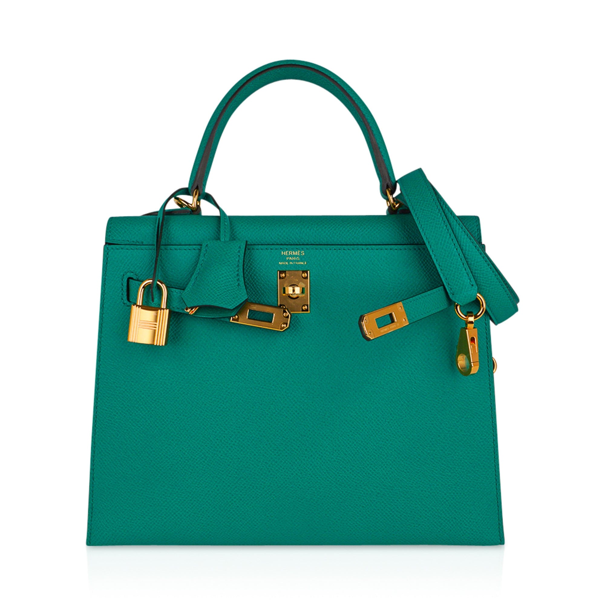 Hermes Birkin 25 Sellier Vert Jade Bag Gold Hardware Epsom Leather –  Mightychic