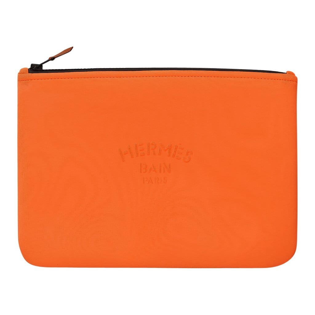 Hermes Bain Neobain Case Orange Medium Model – Mightychic