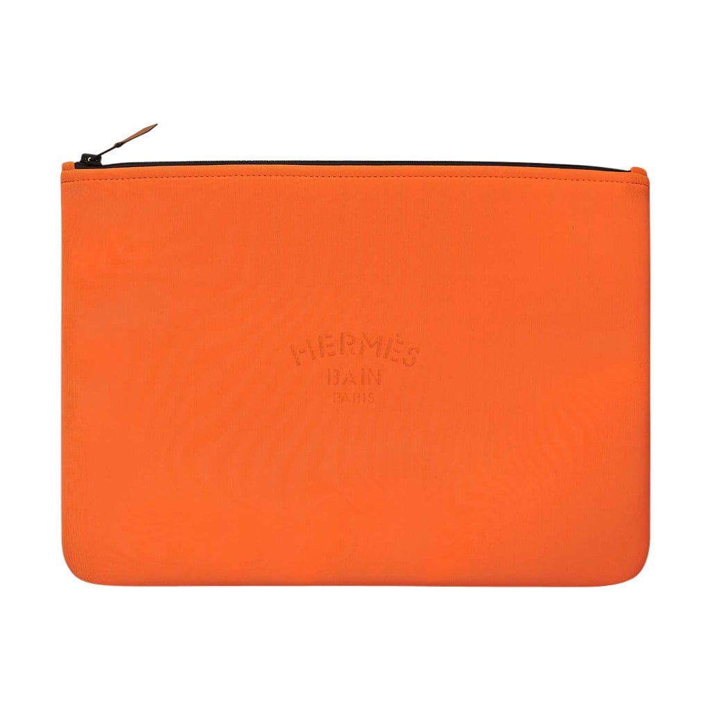 Hermes Bain Neobain Case Orange Large Model New – Mightychic