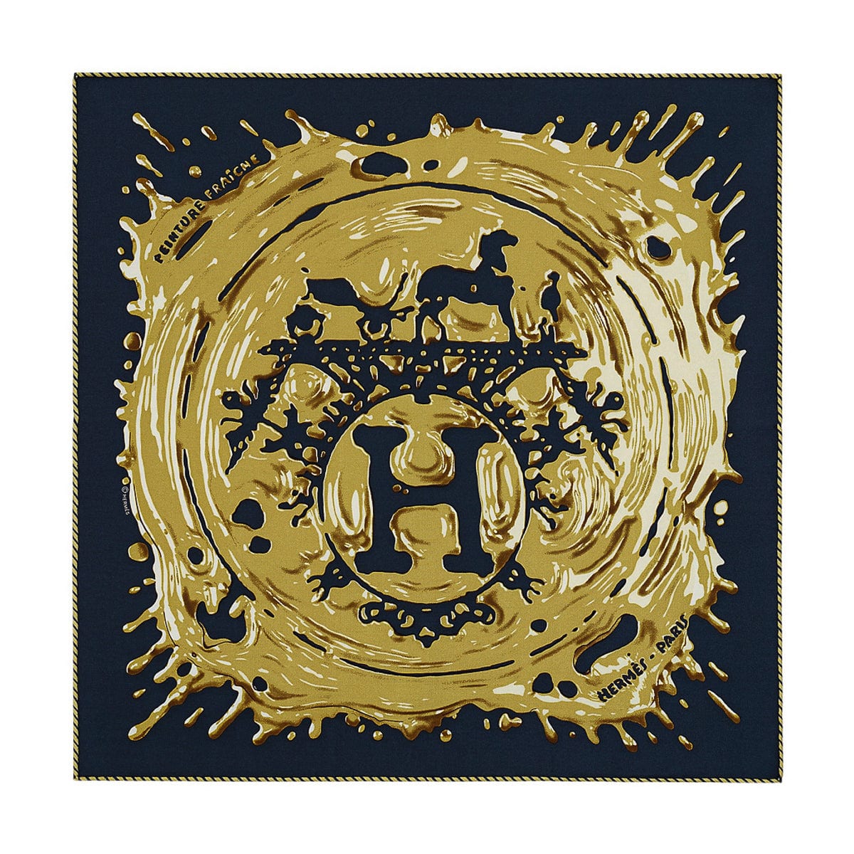 Hermes Scarf 45 Peinture Fraiche Gris Acier / Vieux Rose – Mightychic