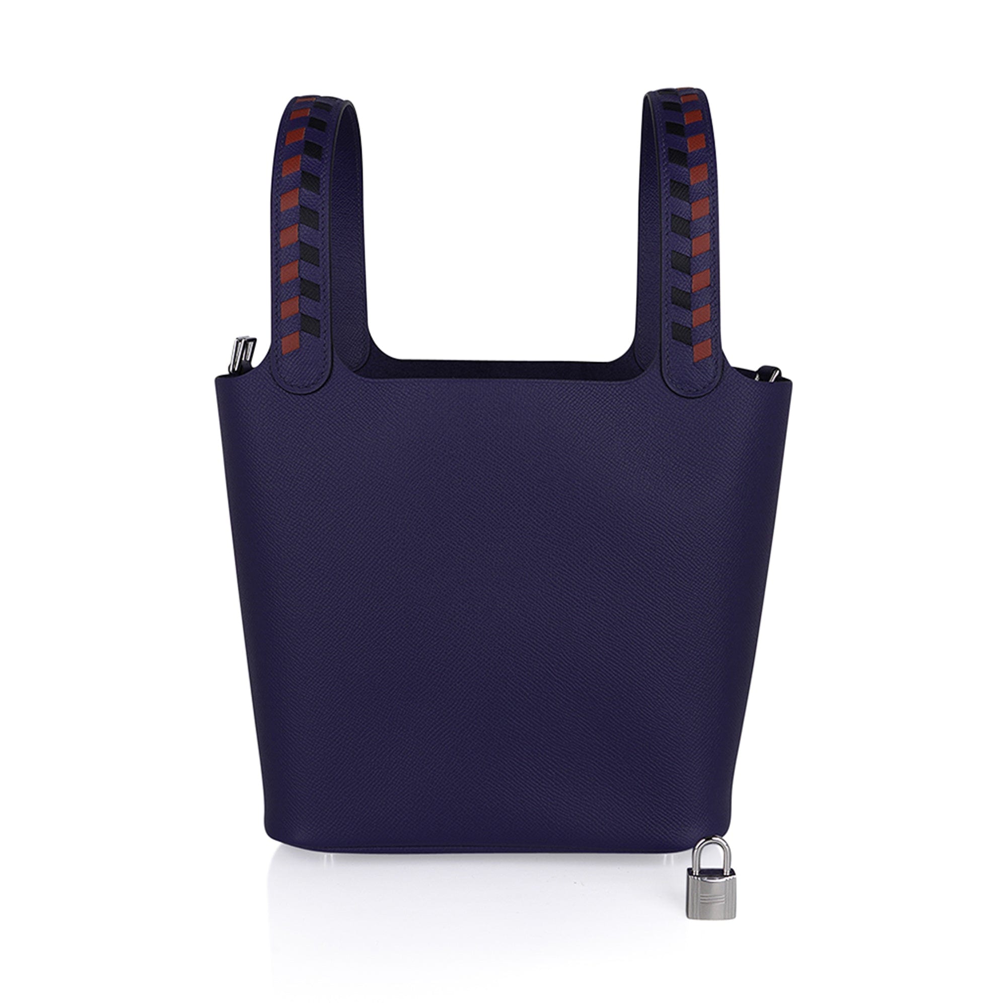 Hermes Picotin Lock 22 Bag Tressage Bleu Encre / Brique / Noir Palladi –  Mightychic