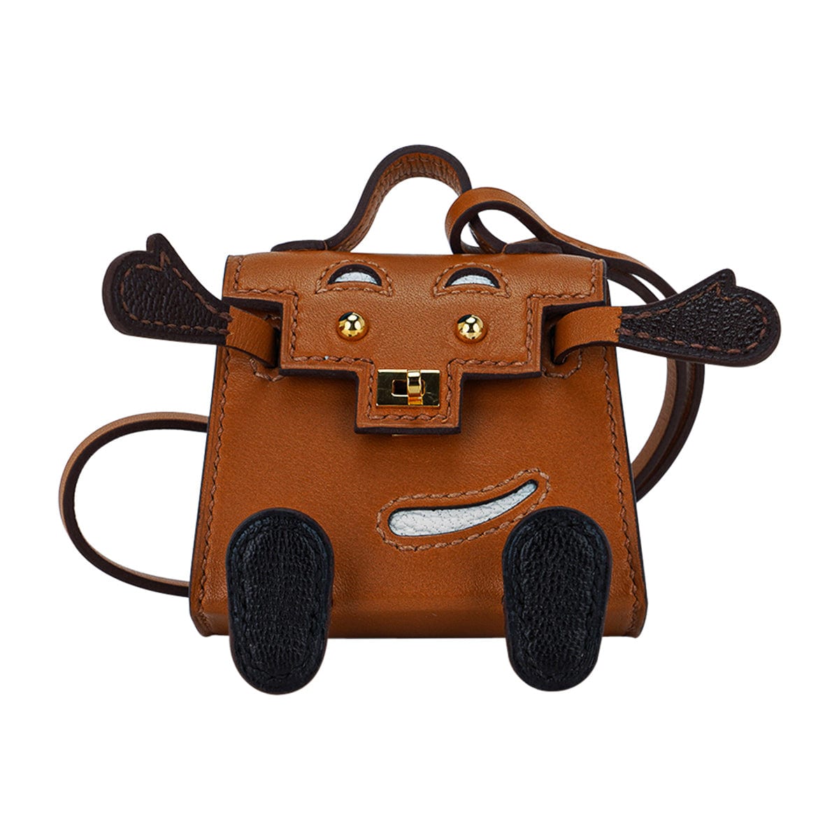 Hermes Limited Edition Quelle Idole Doll Bag Charm in Sable