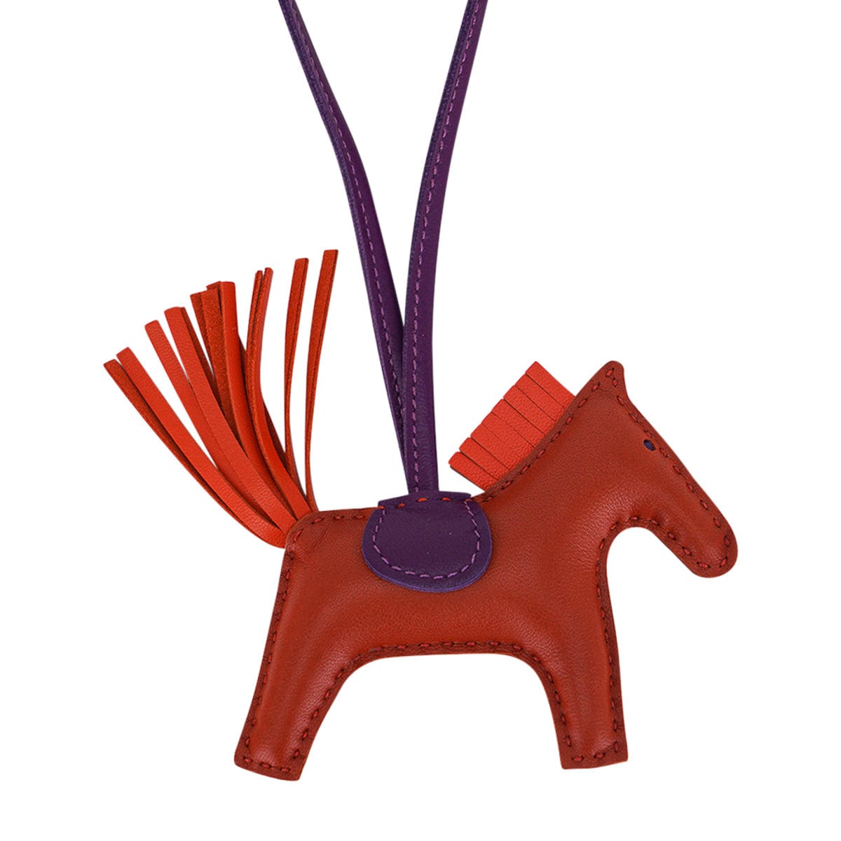 Hermes Rodeo PM Charm Small in Cornaline Orange Poppy Violet Horse Han –  AvaMaria