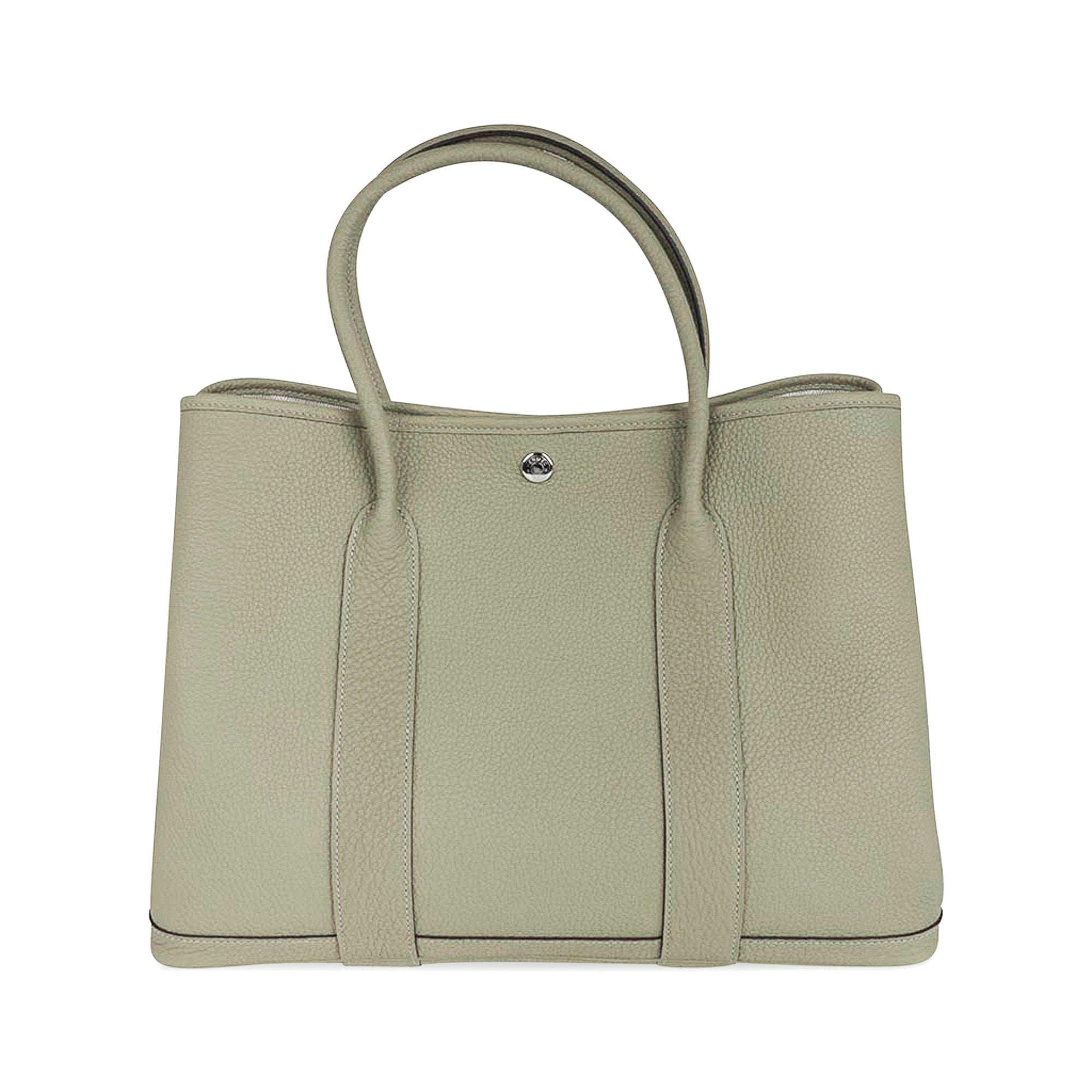 HERMES GARDEN PARTY 30 BAG IN BETON AND NEGONDA LEATHER : FASHION