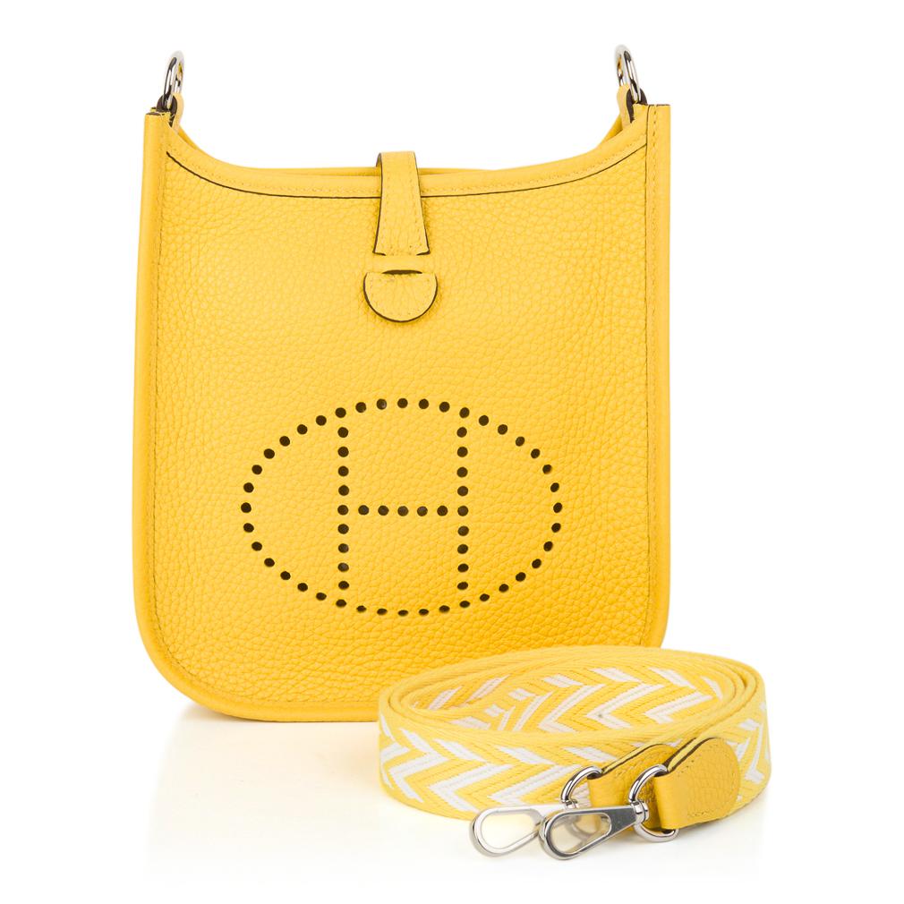 Hermes Yellow Clemence Leather Evelyne I Pm (Authentic Pre-Owned) -  ShopStyle Shoulder Bags