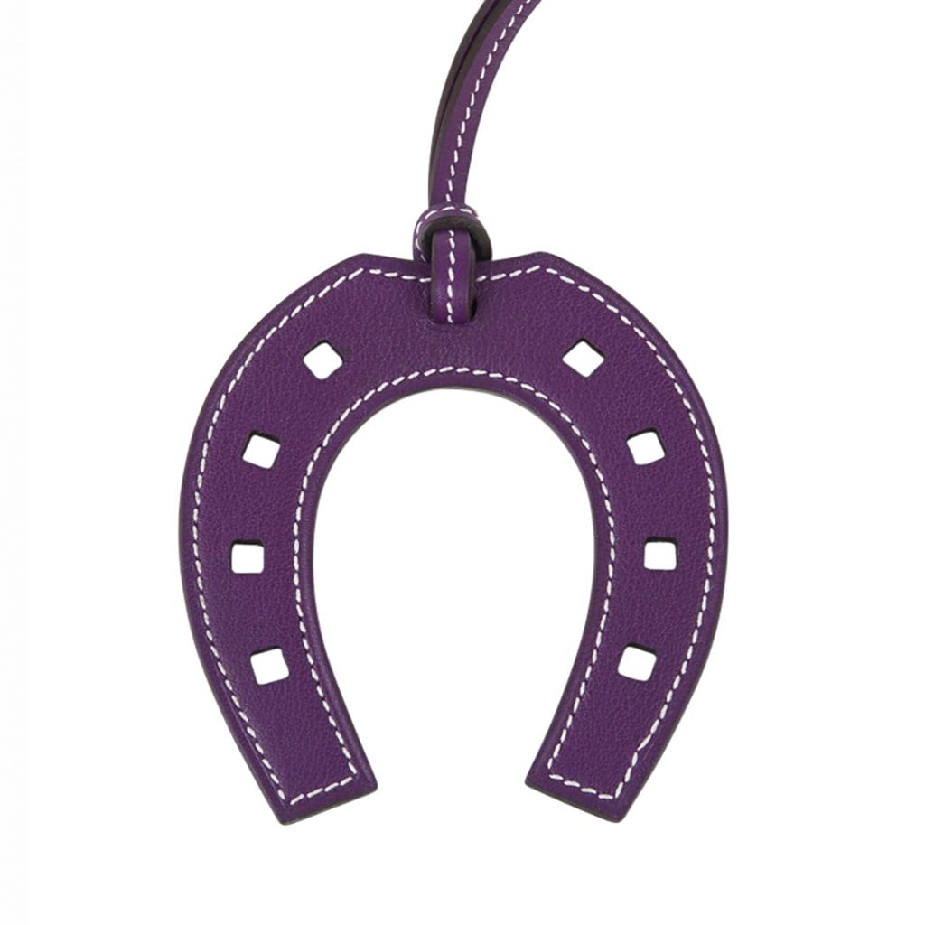 Hermes Bag Charm Paddock Fer A Cheval Horseshoe Limited Edition Ultra Violet