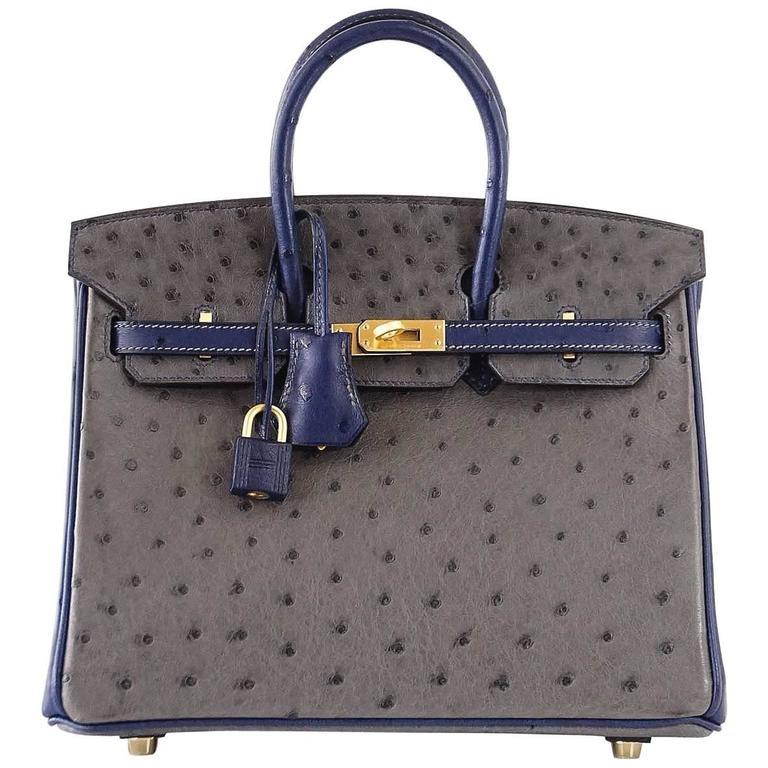 Hermes Birkin 25cm Ostrich - Terre Cuite with Brushed Gold