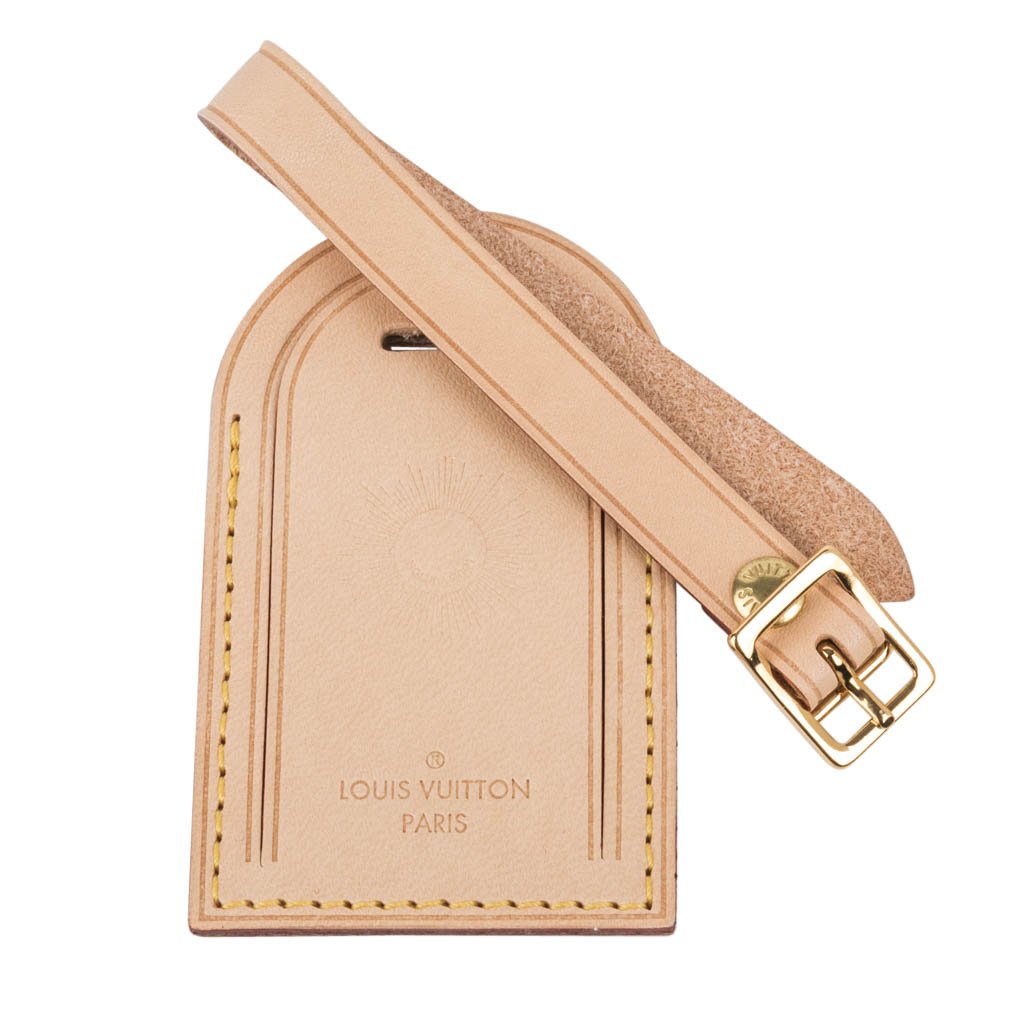 Louis Vuitton Large size vacchetta luggage tag hot stamped New