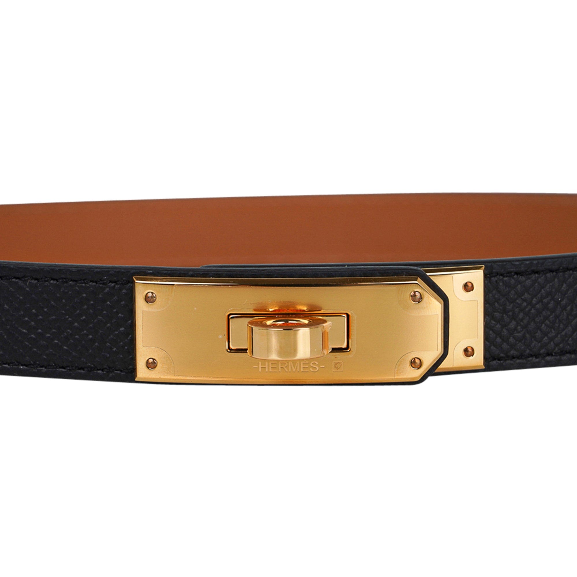Hermes Kelly Belt Black RGHW - The Luxury Flavor