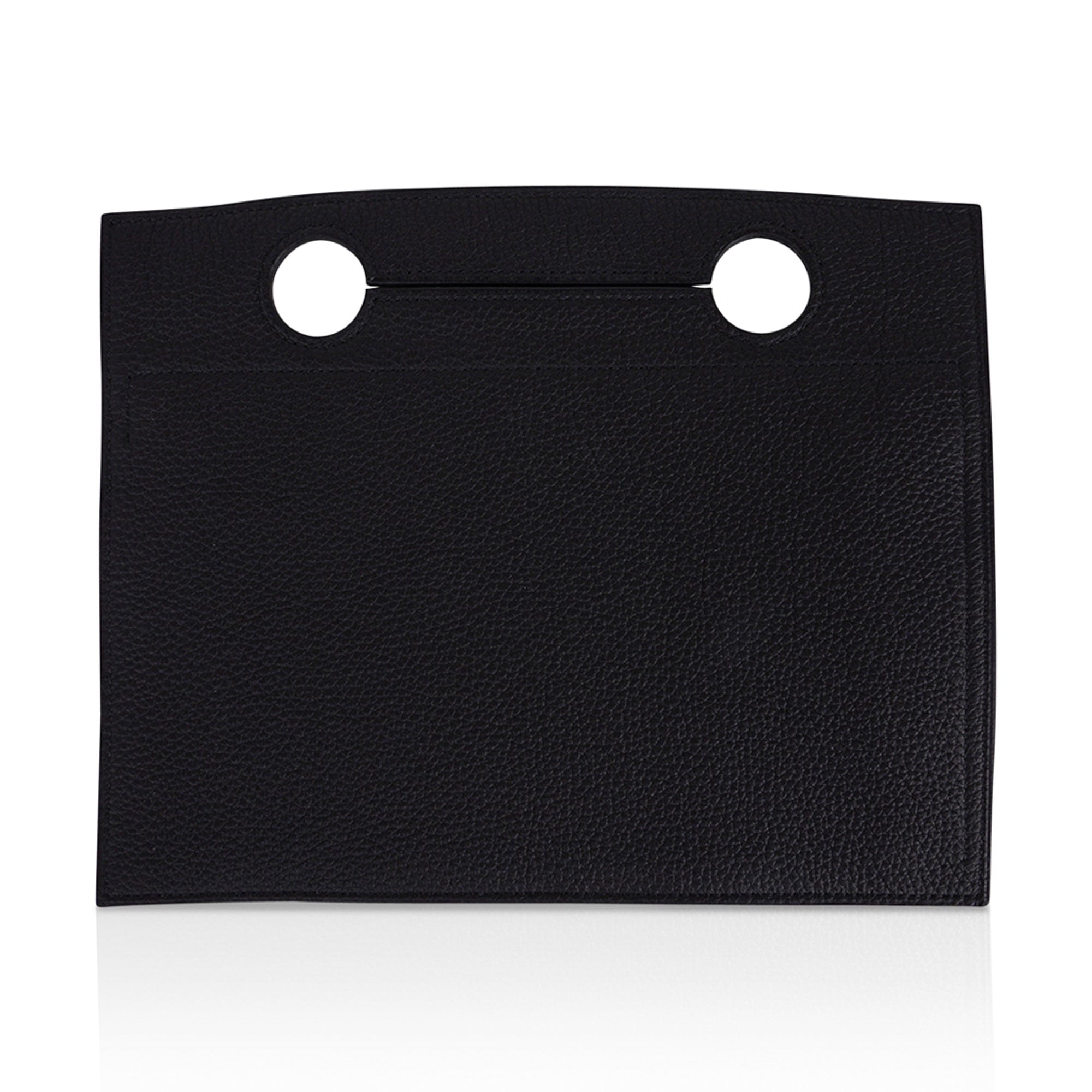 Hermes Backpocket Pouch 30 Detachable Black Togo Palladium Hardware New