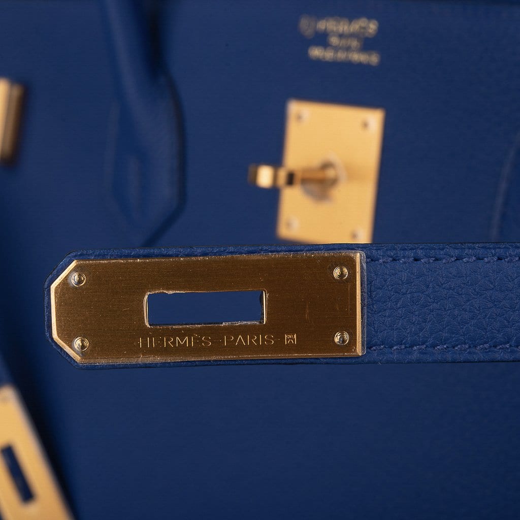 Hermes Birkin HSS 40 Bag Electric Blue / Rose Jaipur Brushed Gold Hard –  Mightychic