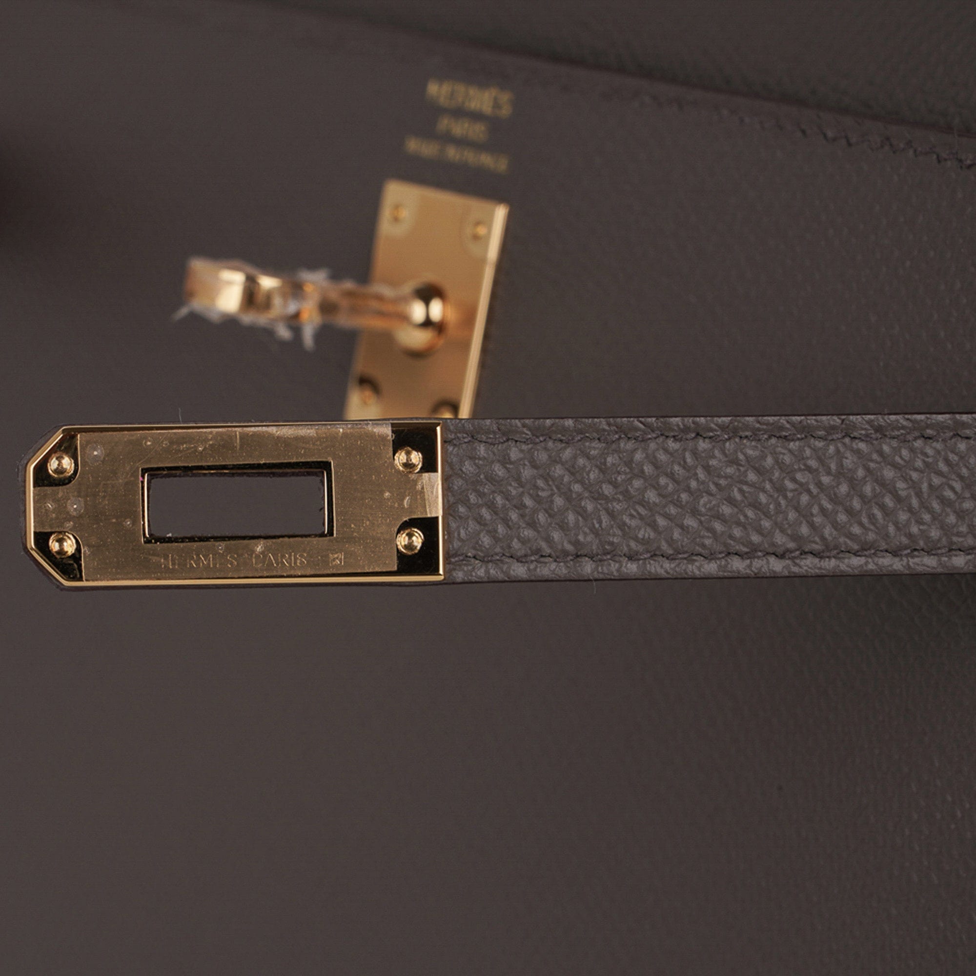 Hermès Kelly 25 Gris Etain Sellier Epsom Gold Hardware GHW — The